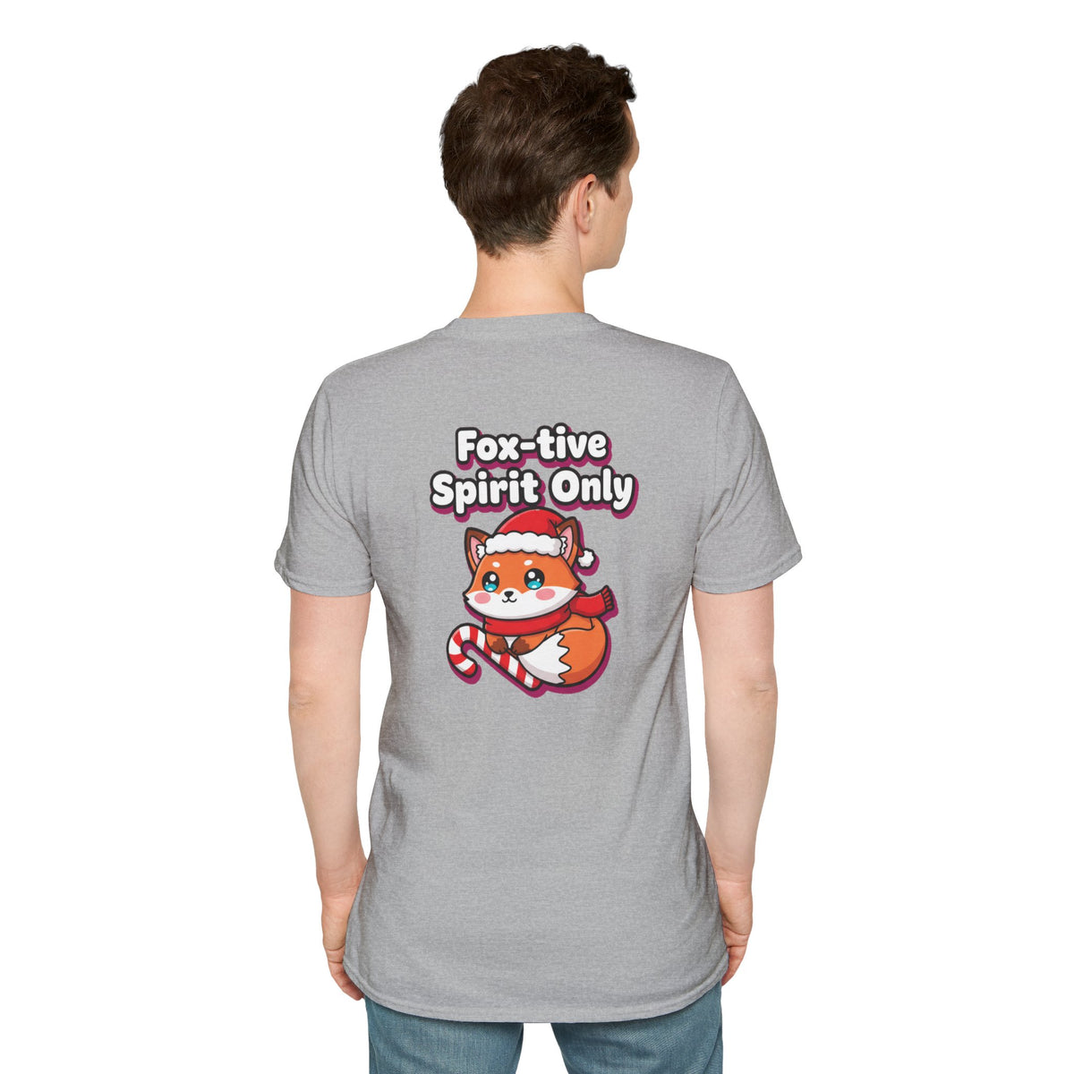 Cute Christmas Shirt Foxtive Spirit Only Funny Animal Unisex Softstyle Tee Christmas Gift