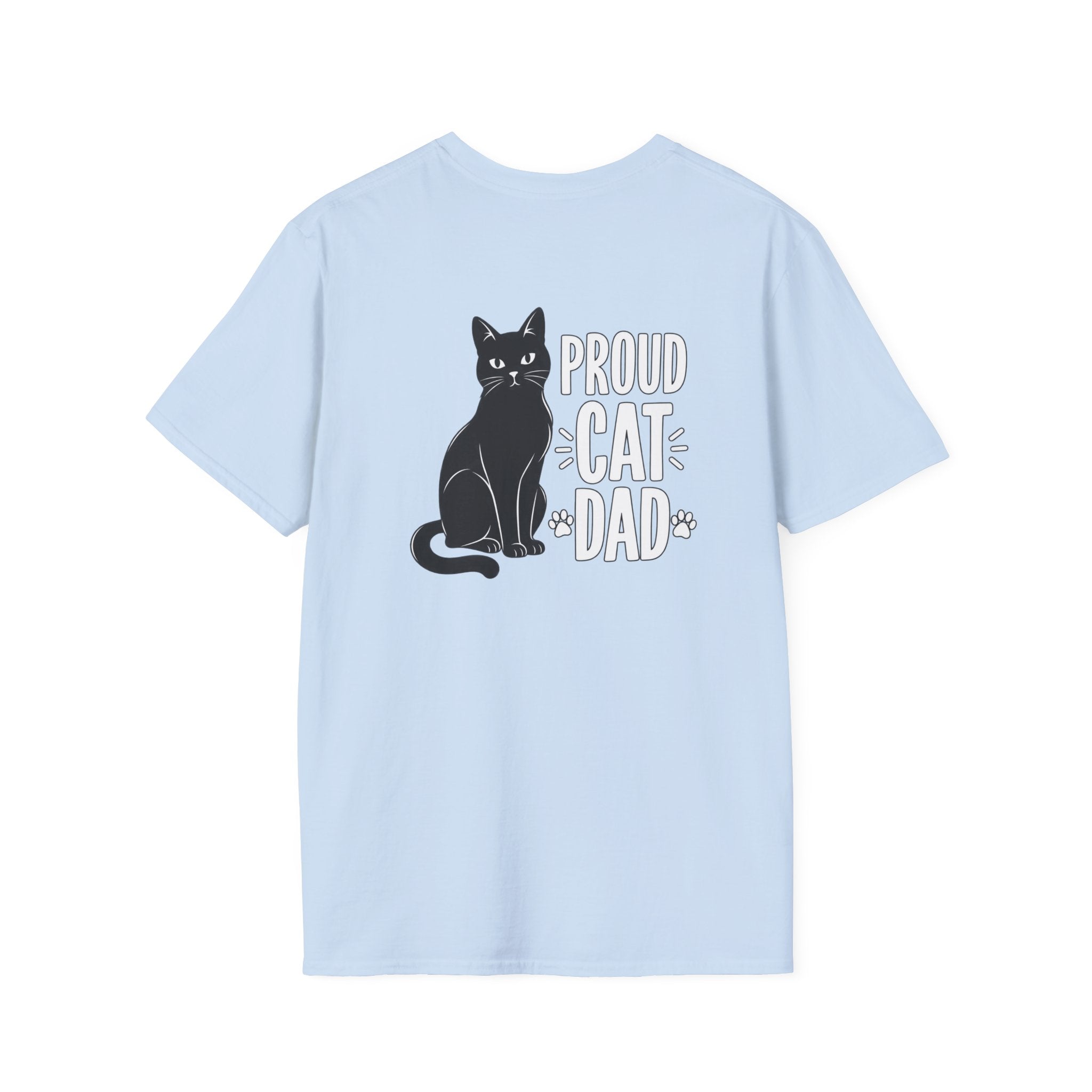 Cat Dad Shirt Proud Cat Dad Black Cat Silhouette Graphic Tee Unique Gift Funny Tshirt