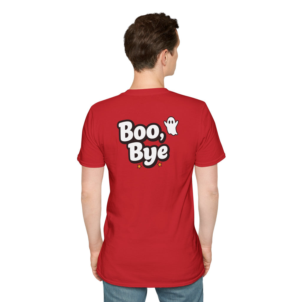 Dark Humor Halloween Shirt Boo Bye Funny Minimalist Ghost Sarcastic Unisex Softstyle Tee Adult Halloween Gift
