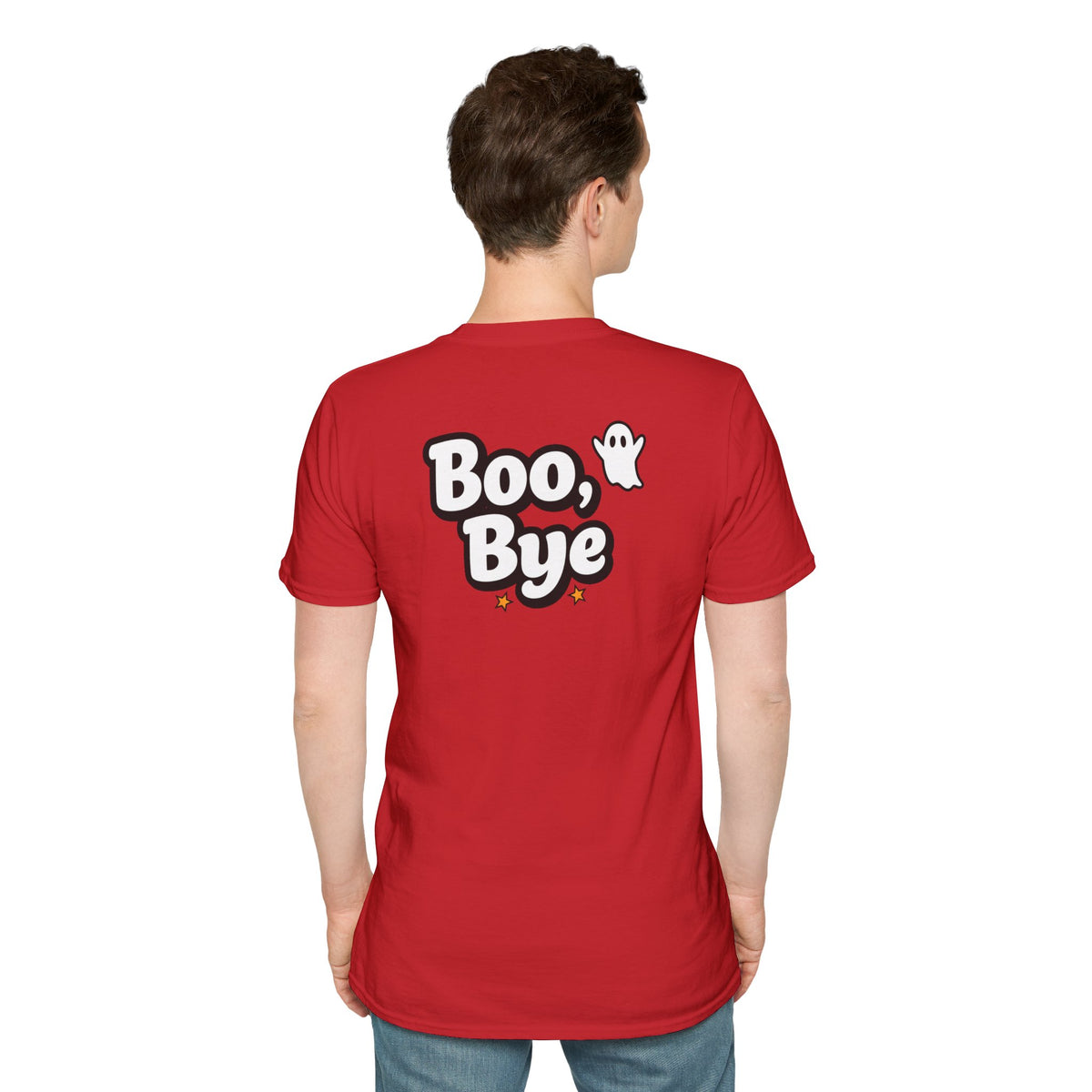 Dark Humor Halloween Shirt Boo Bye Funny Minimalist Ghost Sarcastic Unisex Softstyle Tee Adult Halloween Gift