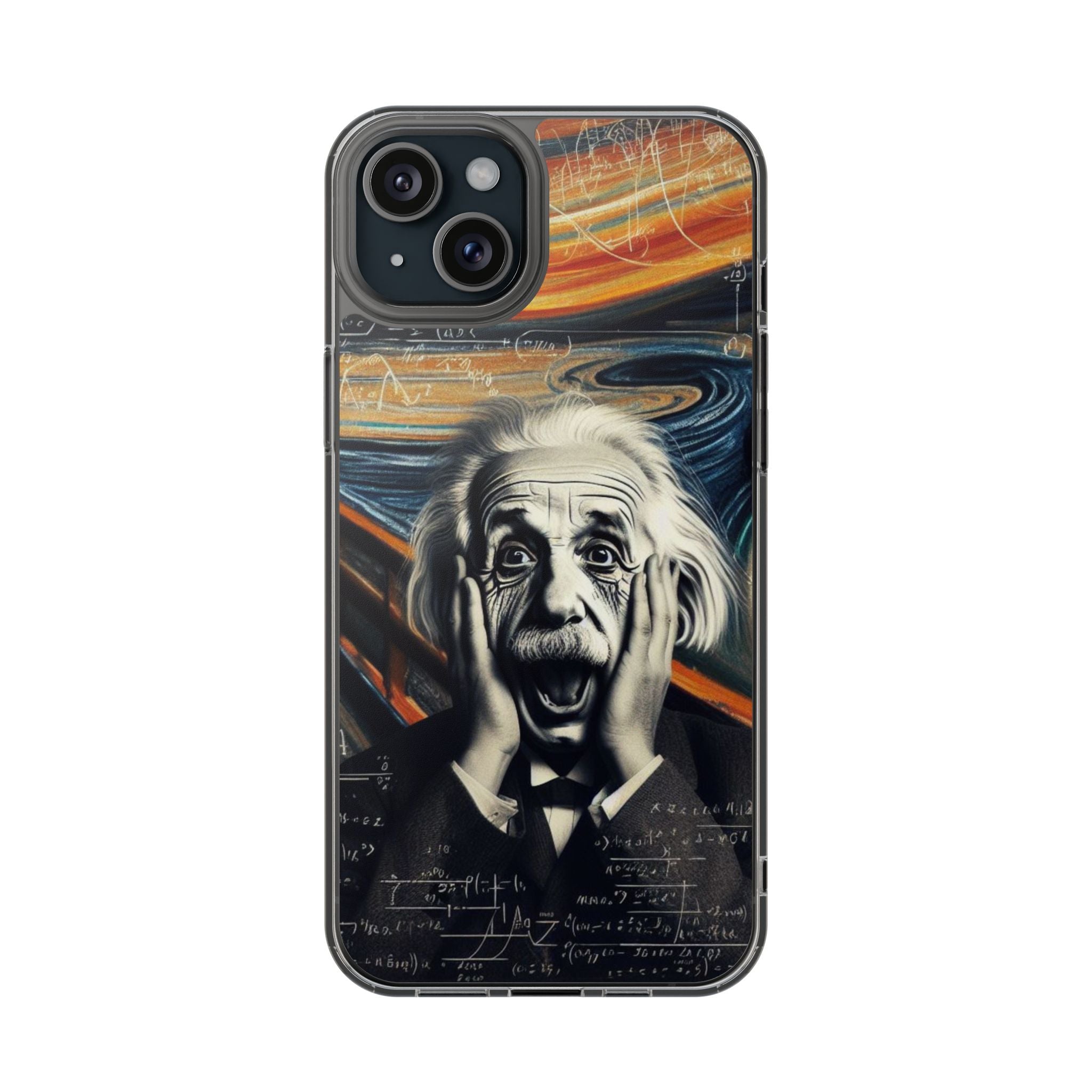 Funny Einstein Clear Phone Cases Edvard Munch Scream Unique iPhone Samsung Cases