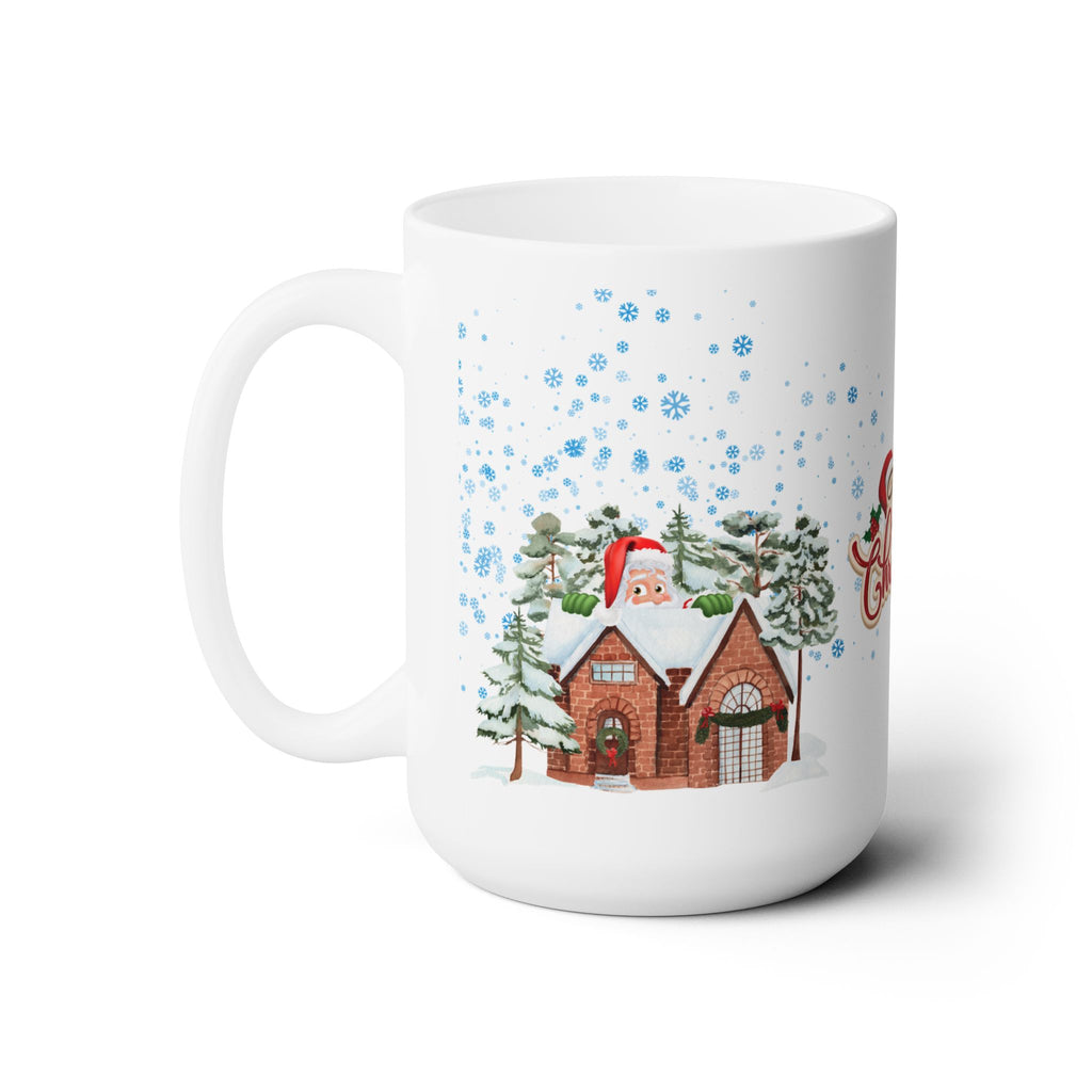 Funny Santa Claus Merry Christmas Mug Unique Cute Ceramic Coffee Cup Kids 15oz