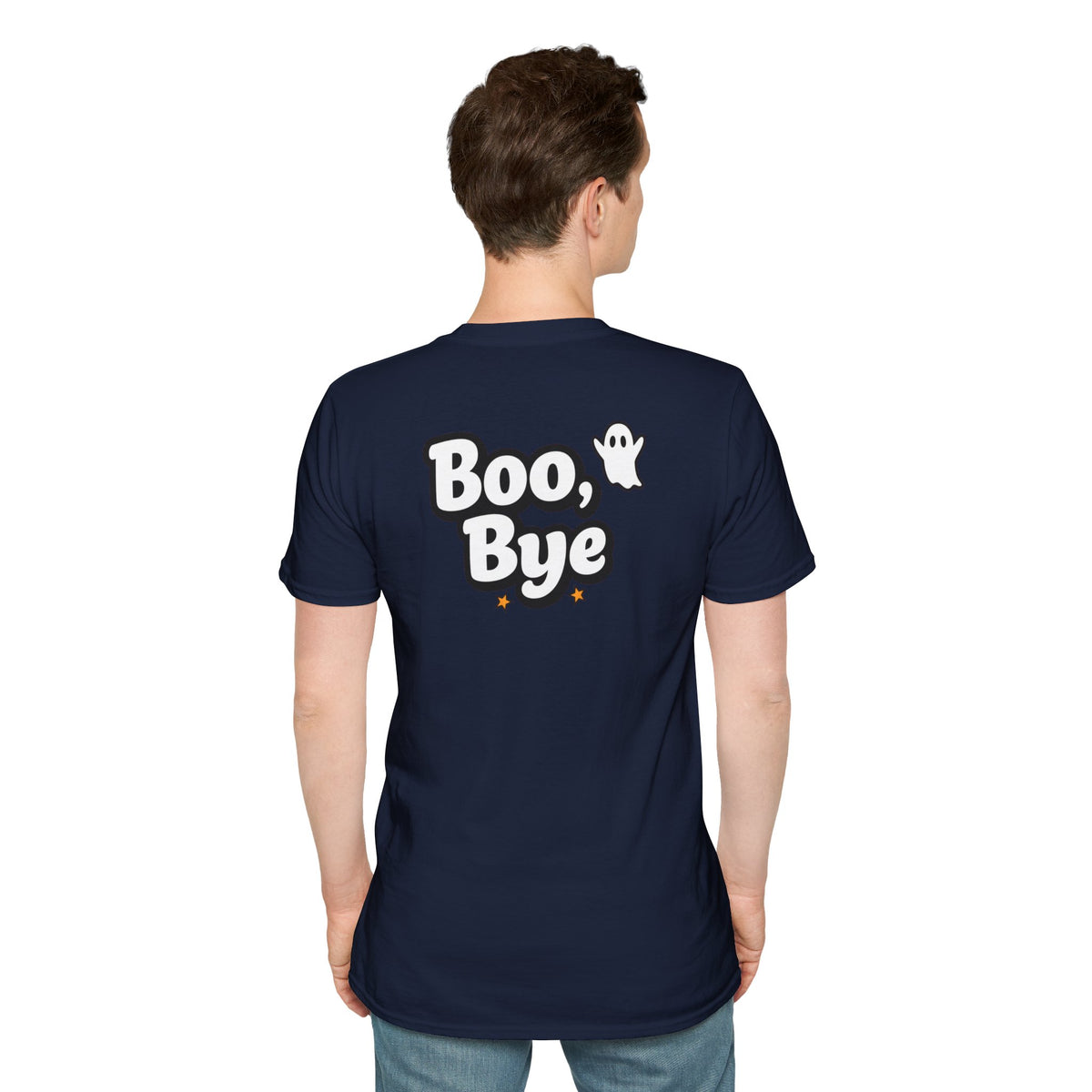 Dark Humor Halloween Shirt Boo Bye Funny Minimalist Ghost Sarcastic Unisex Softstyle Tee Adult Halloween Gift