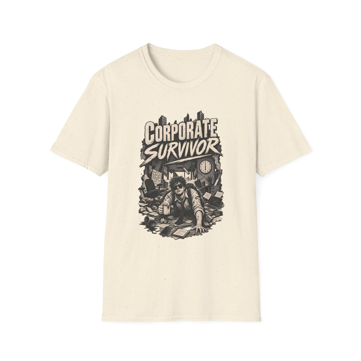 Funny Dark Humor Tshirt — Funny Office Tshirt Dark Humor Graphic Tee Unique Coworker Gift CORPORATE SURVIVOR Shirt