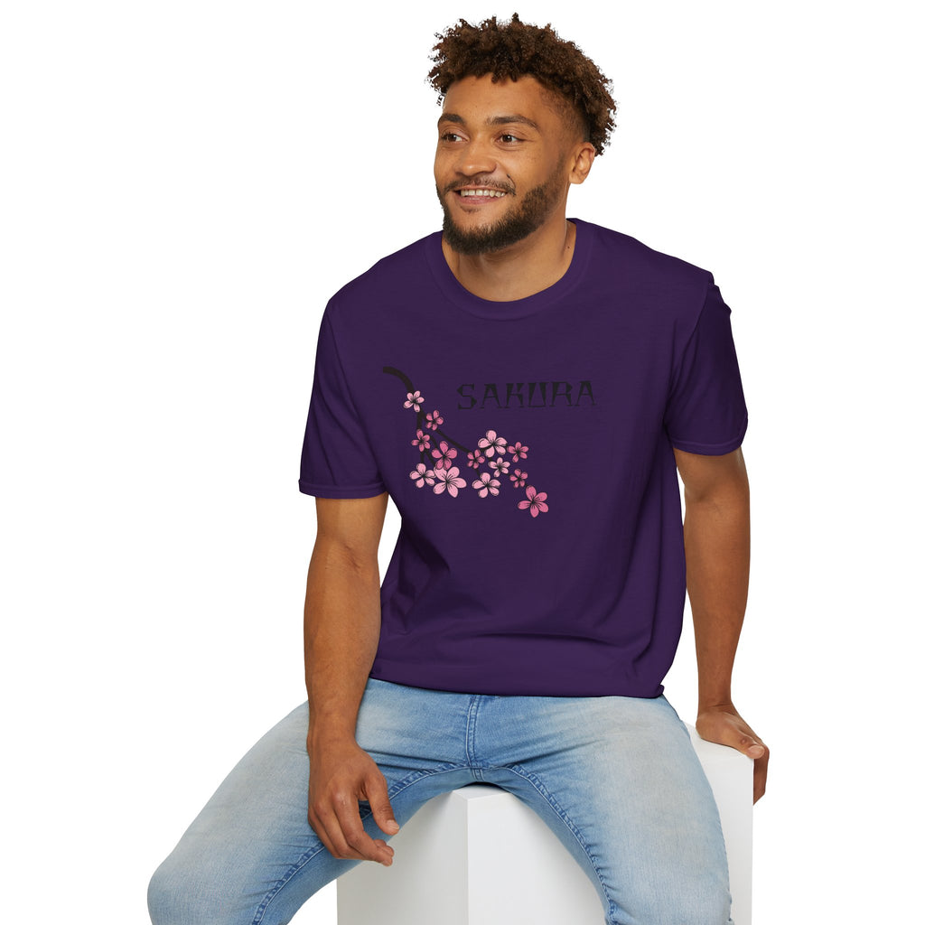 Sakura T-Shirt Japanese Art Shirt Unisex Softstyle Cherry Blossom Flower T-shirt