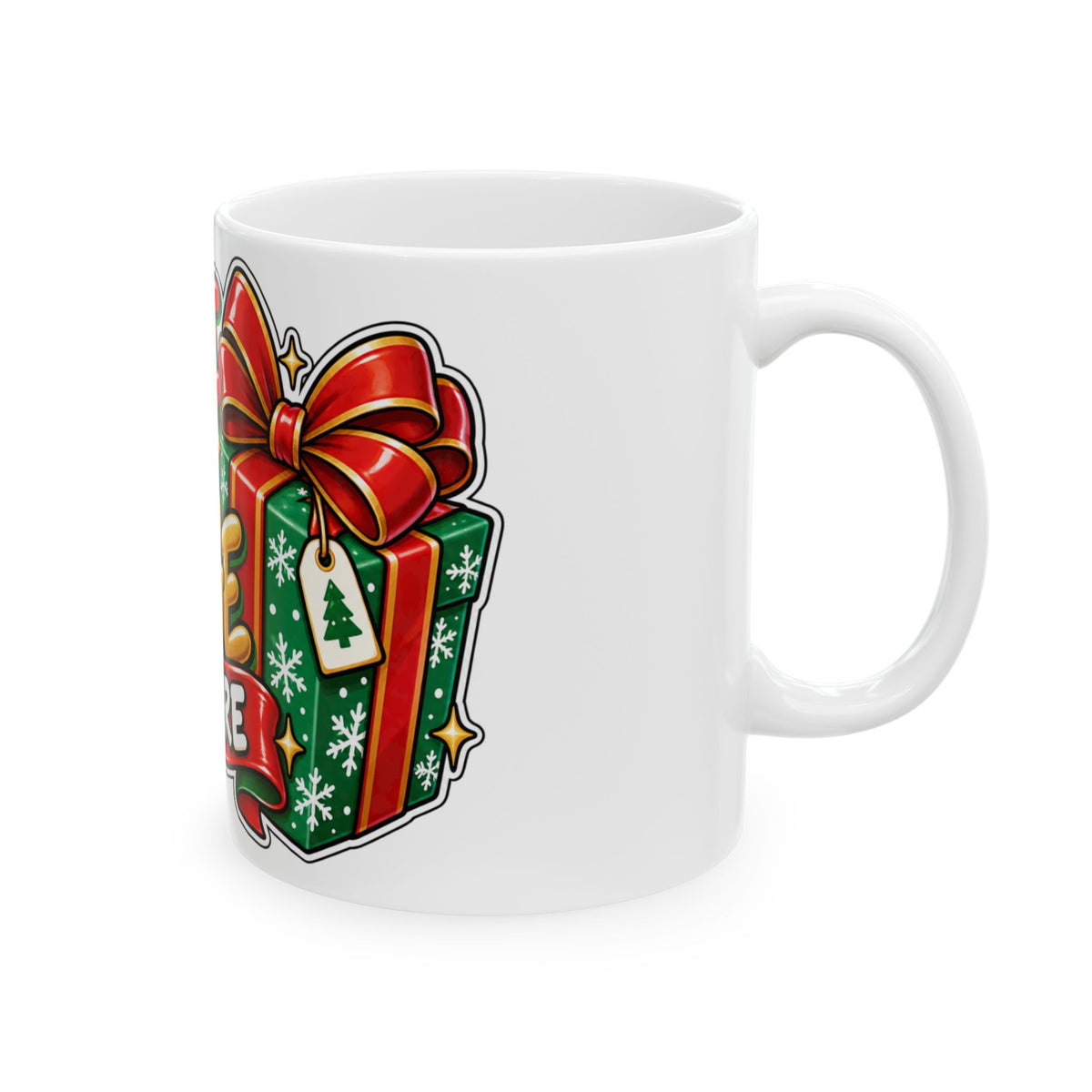 Funny Christmas Mug HANDLE MY PACKAGE WITH CARE 11oz Mug Funny Dark Humor Mug Unique Cheeky Christmas Gift
