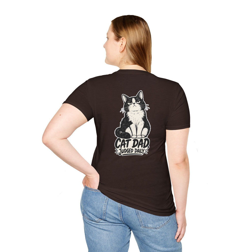 Cat Dad Shirt Judged Daily Funny Cat Lover Graphic Tee Dark Humor Tee Unique Gift Funny Tshirt