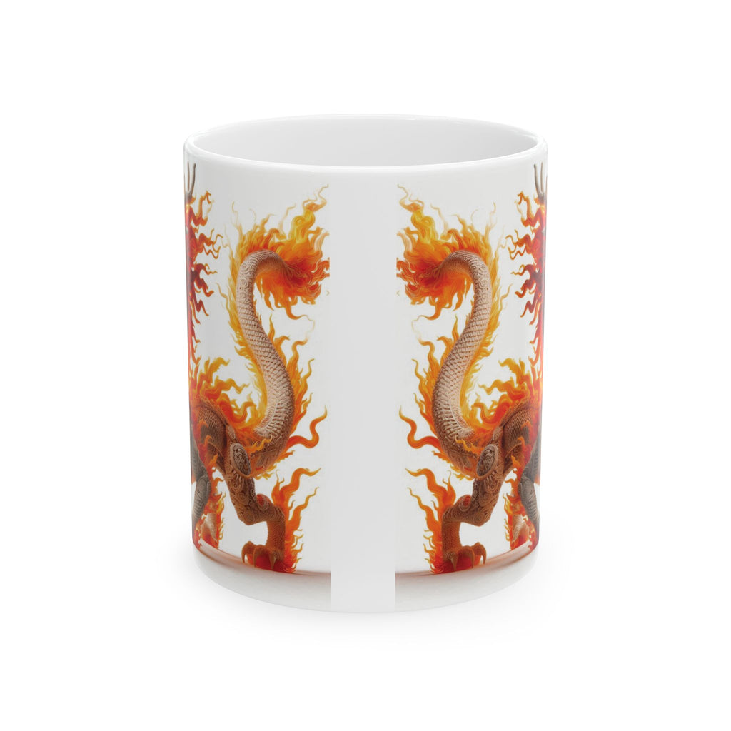 Japan Samurai Mug Dragon Sakura Flower Tea Coffee Cup Unique Gift Ninja Japanese 11oz