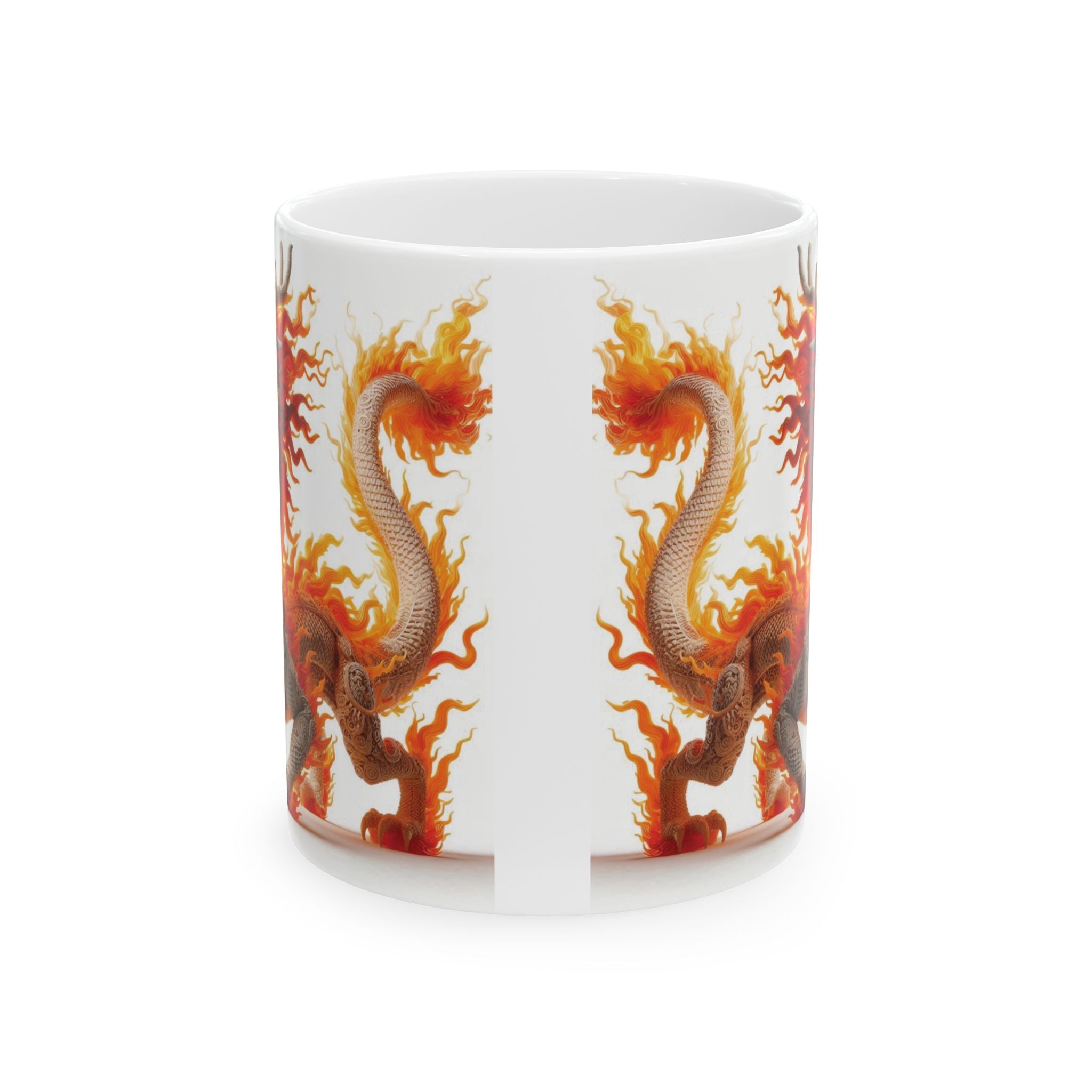 Japan Samurai Mug Dragon Sakura Flower Tea Coffee Cup Unique Gift Ninja Japanese 11oz