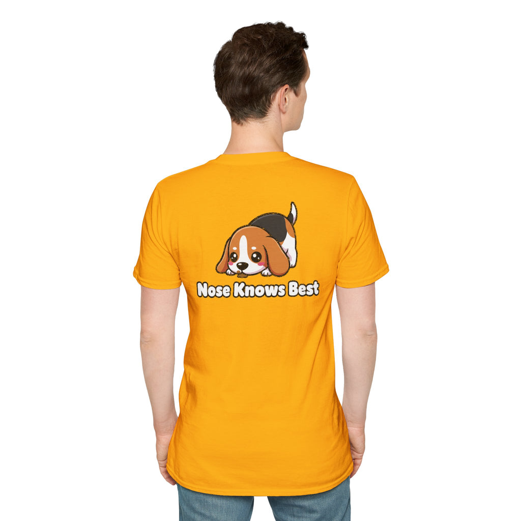 Cute Beagle Shirt Nose Knows Best Funny Dog Lover Unisex Softstyle Tee Gift