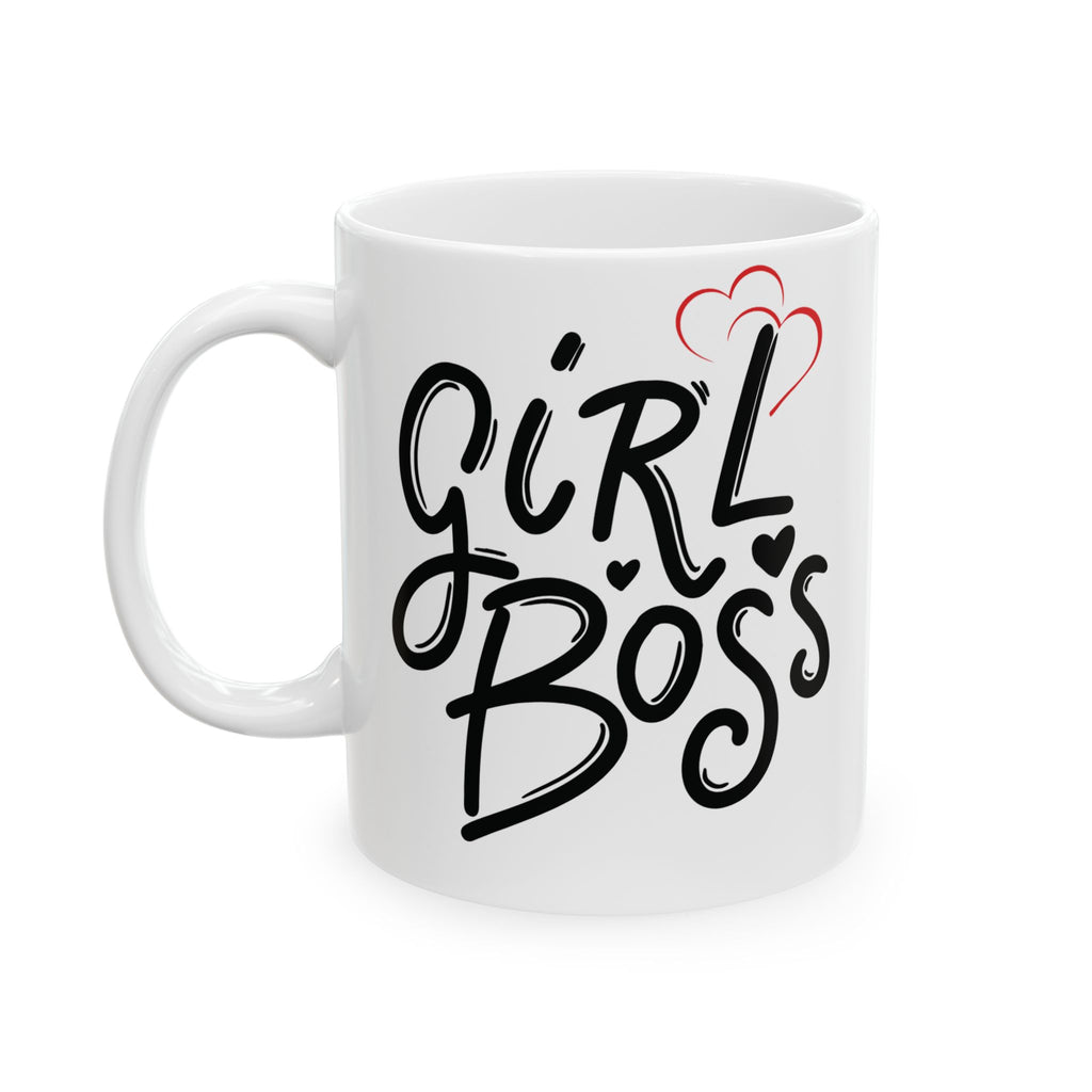 Girl's Boss Best Boss Ever Mug With Love Coffee Tea Mug Gift For Manager 11oz Office Gift