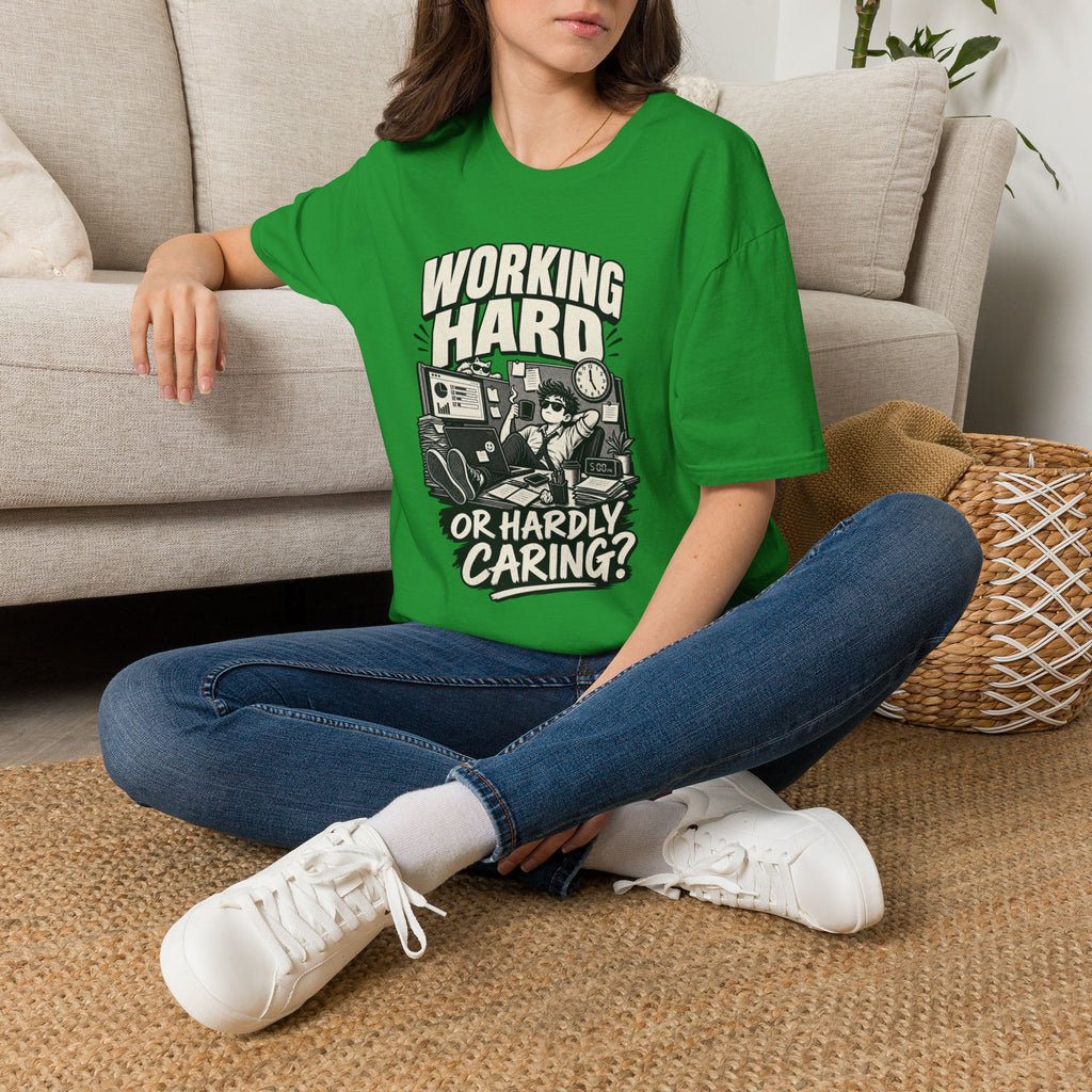 Funny Dark Humor Tshirt — Funny Office Tshirt Dark Humor Graphic Tee Unique Coworker Gift WORKING HARD Shirt