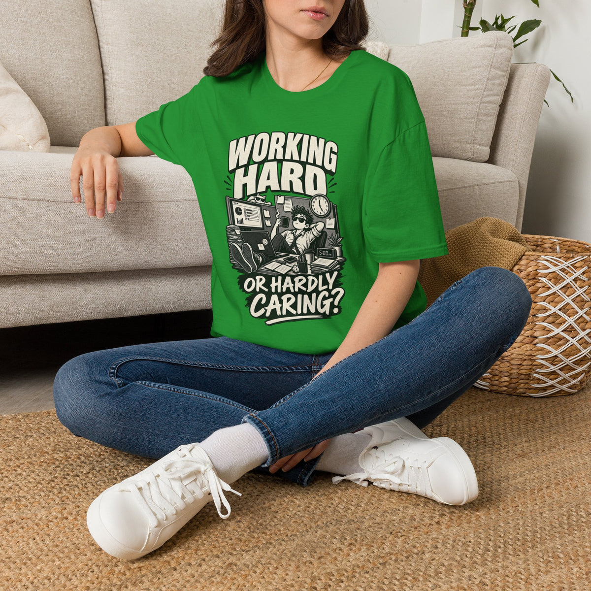 Funny Dark Humor Tshirt — Funny Office Tshirt Dark Humor Graphic Tee Unique Coworker Gift WORKING HARD Shirt