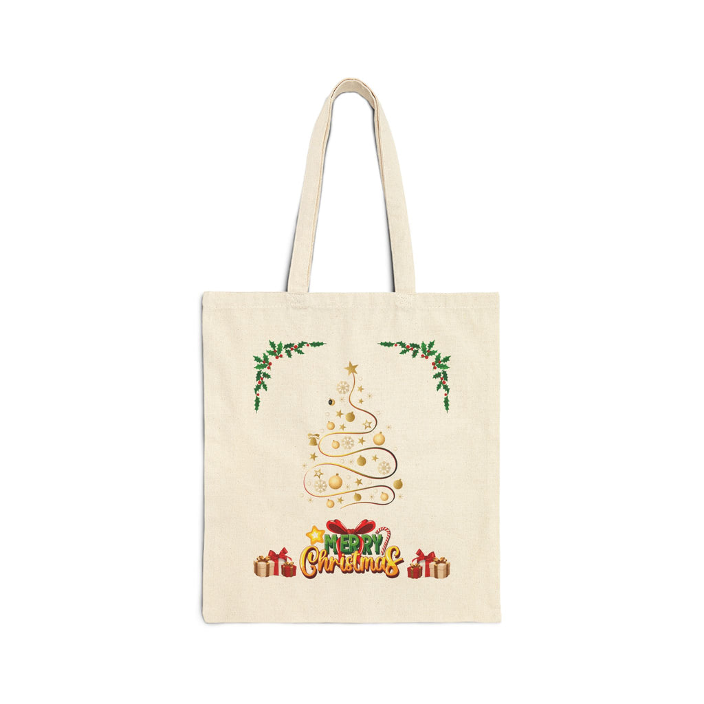 Christmas Cotton Canvas Tote Bag Unique Cute Merry Christmas Lady Shopping Bag Best Gift