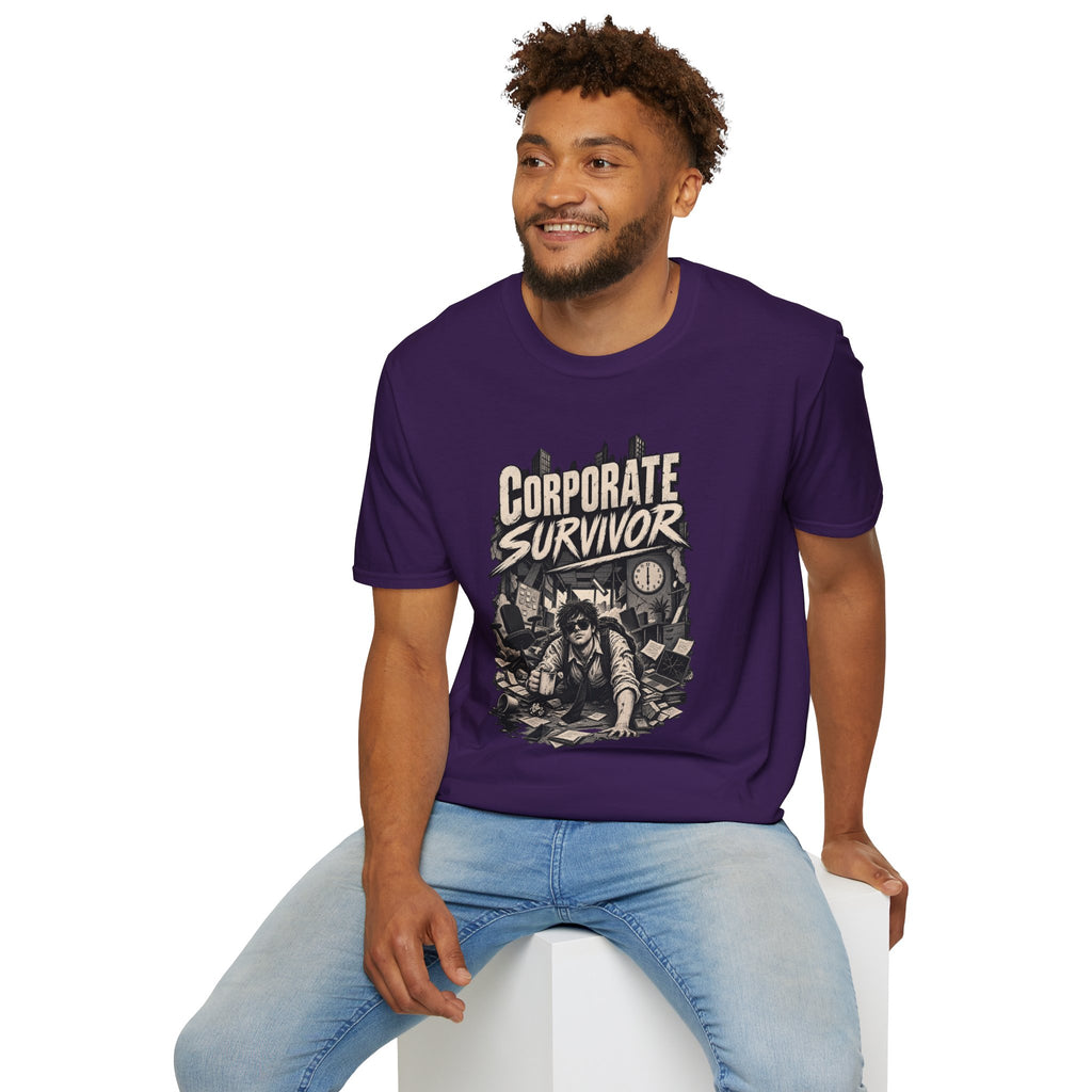 Funny Dark Humor Tshirt — Funny Office Tshirt Dark Humor Graphic Tee Unique Coworker Gift CORPORATE SURVIVOR Shirt