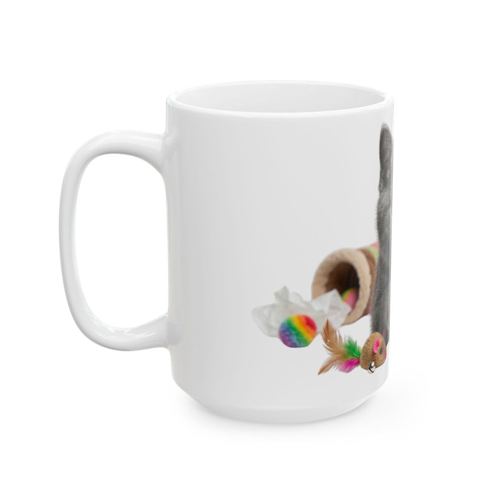 Funny British Shorthair Cat Mug Cute Detective Cat Coffee Cup Lover Gift Ceramic Mug 11oz 15oz Gift for Mom