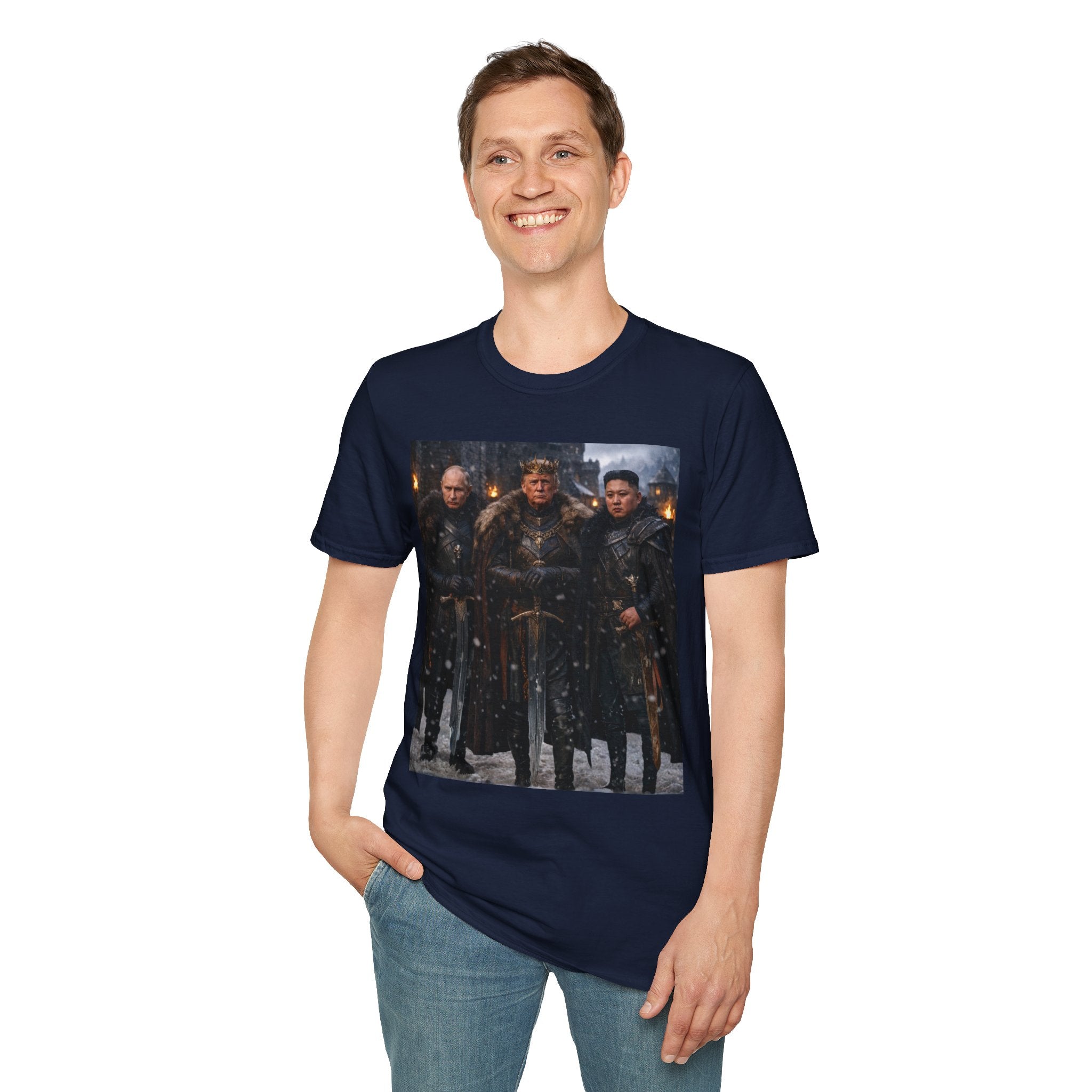 Funny Trump Putin Kim Jong Unique T-Shirt Artwork Throne Unisex Softstyle Tshirt