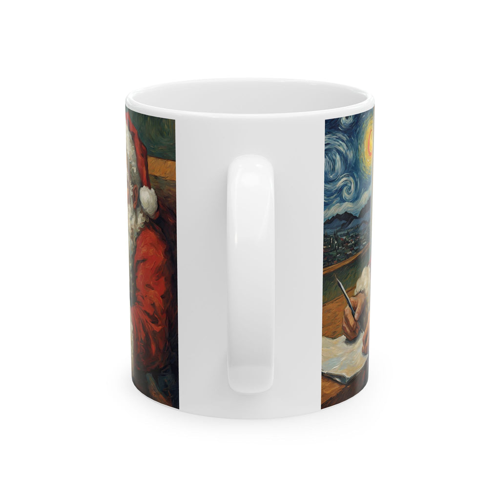 Santa Claus Mug in Vincent Van Gogh Style Mug Unique Funny Coffee Cup Gift 11oz