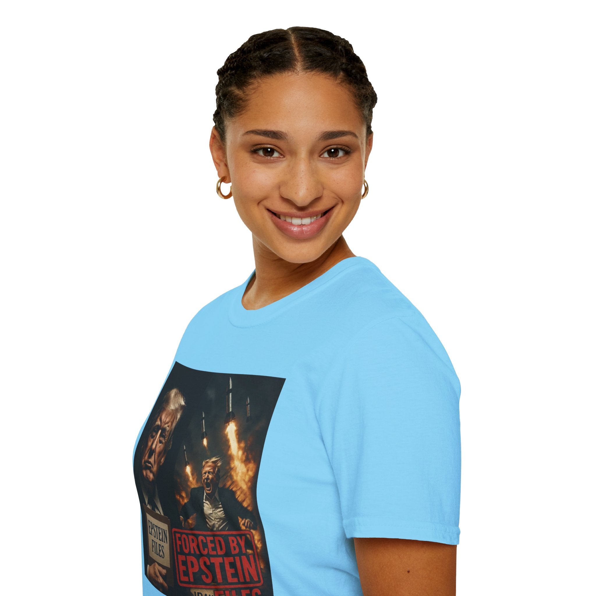 Funny Trump-Epstein T-Shirt Conspiracy Theory Unique Unisex Softstyle Tshirt