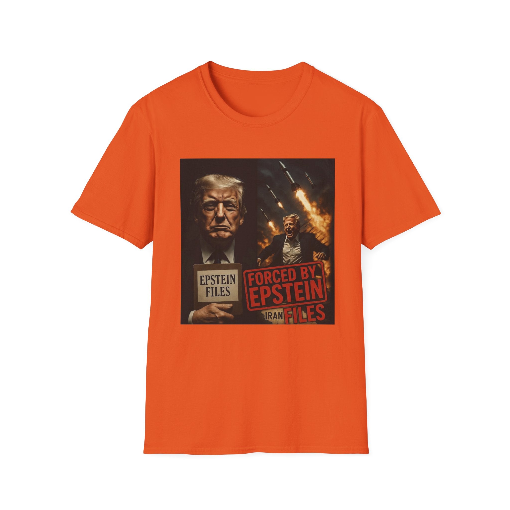 Funny Trump-Epstein T-Shirt Conspiracy Theory Unique Unisex Softstyle Tshirt