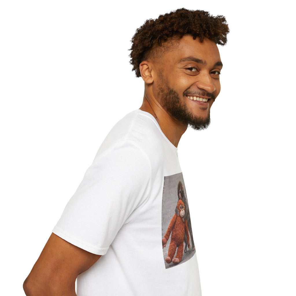 Funny Punch Monkey Viral Animal Tshirt Cute Trendy Unisex Softstyle T-Shirt Gift