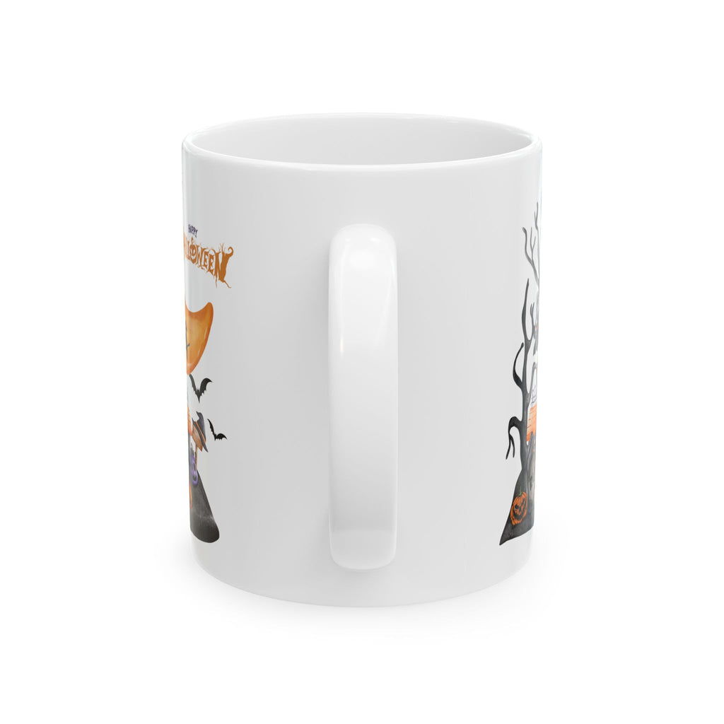 Cute Happy Halloween Funny Coffee Mug Tea Gift For Kids Pumpkin Spooky Boo 11oz