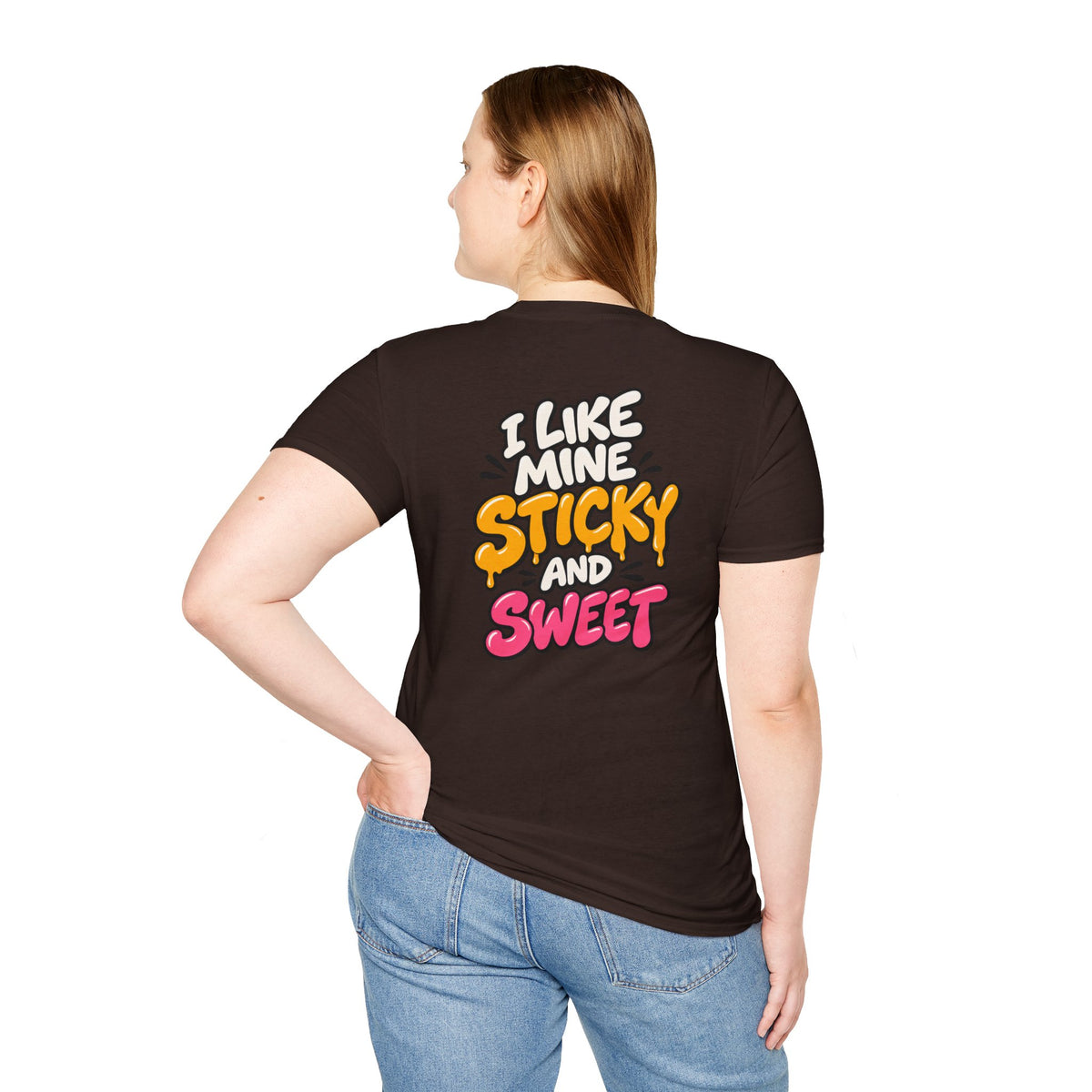 Dark Humor Funny Tshirt I LIKE MINE STICKY AND SWEET Tee Unique Gift