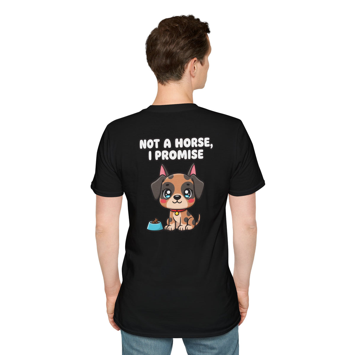 Cute Great Dane Shirt Not A Horse, I Promise Funny Dog Lover Unisex Softstyle Tee Gift