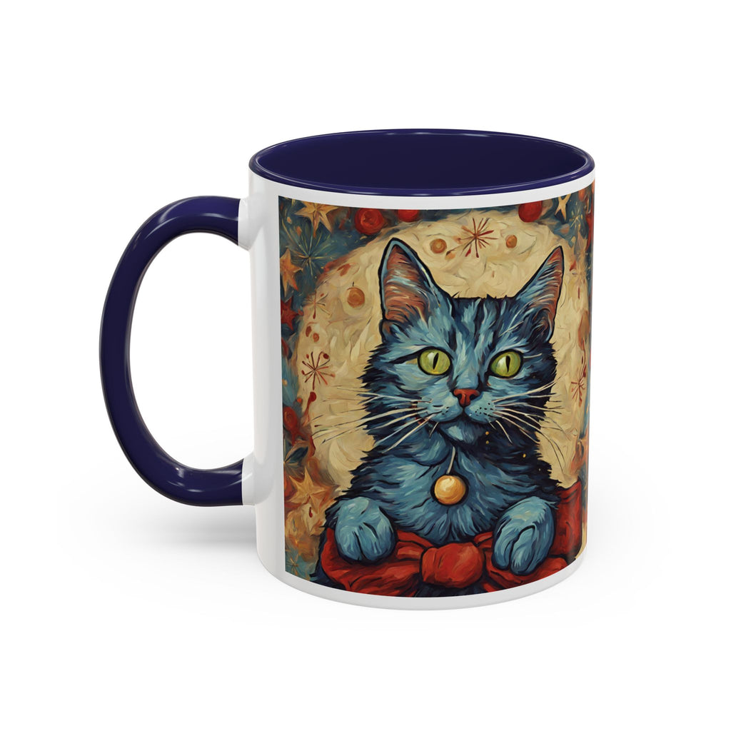 Christmas Mug Cat Mug Mom Lover Van Gogh Art Funny Coffee Tea Ceramic Mug