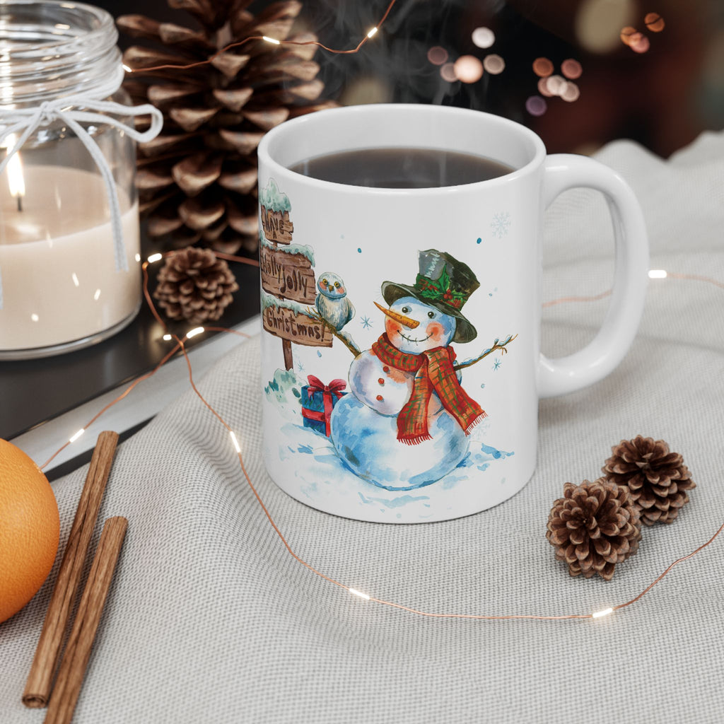 Christmas Mug Snowman Mug Funny Mug Ceramic Coffee Mug Tea Cup Cute Gift Frosty 11oz