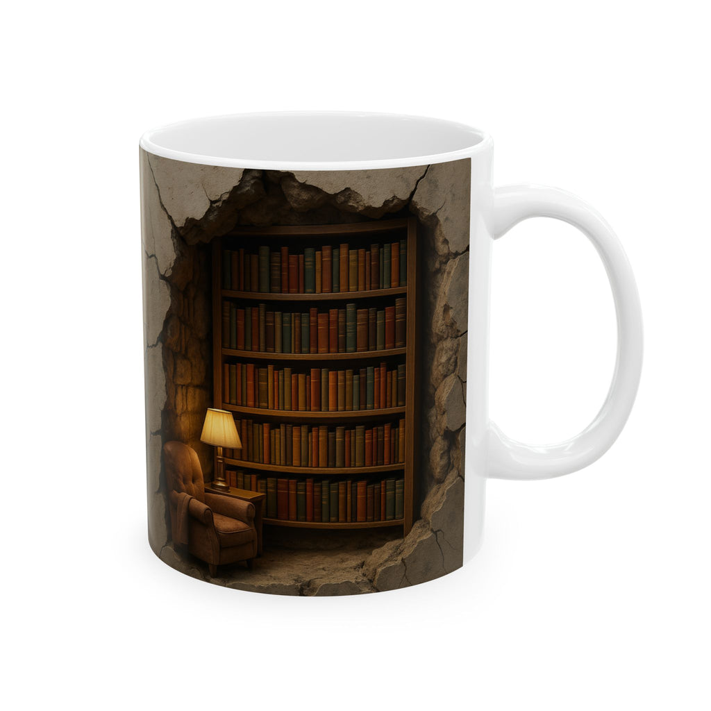 3D Bookshelf Mug-Library Book Shelf Mugs Book Lover Ceramic Mug Shelf Cup Gifts