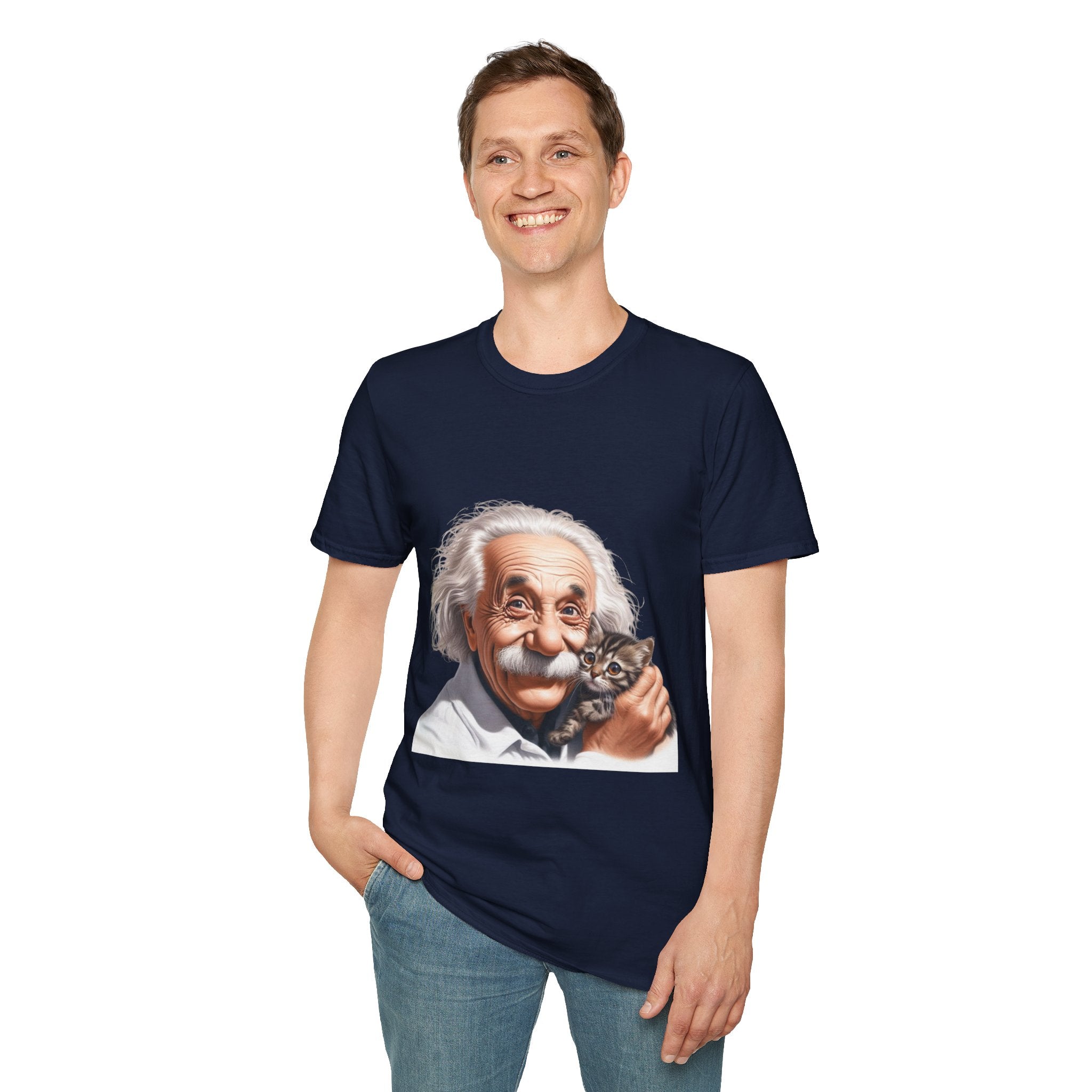Funny Albert Einstein T-Shirt Unisex Softstyle T-Shirt Cotton Unique Gift German