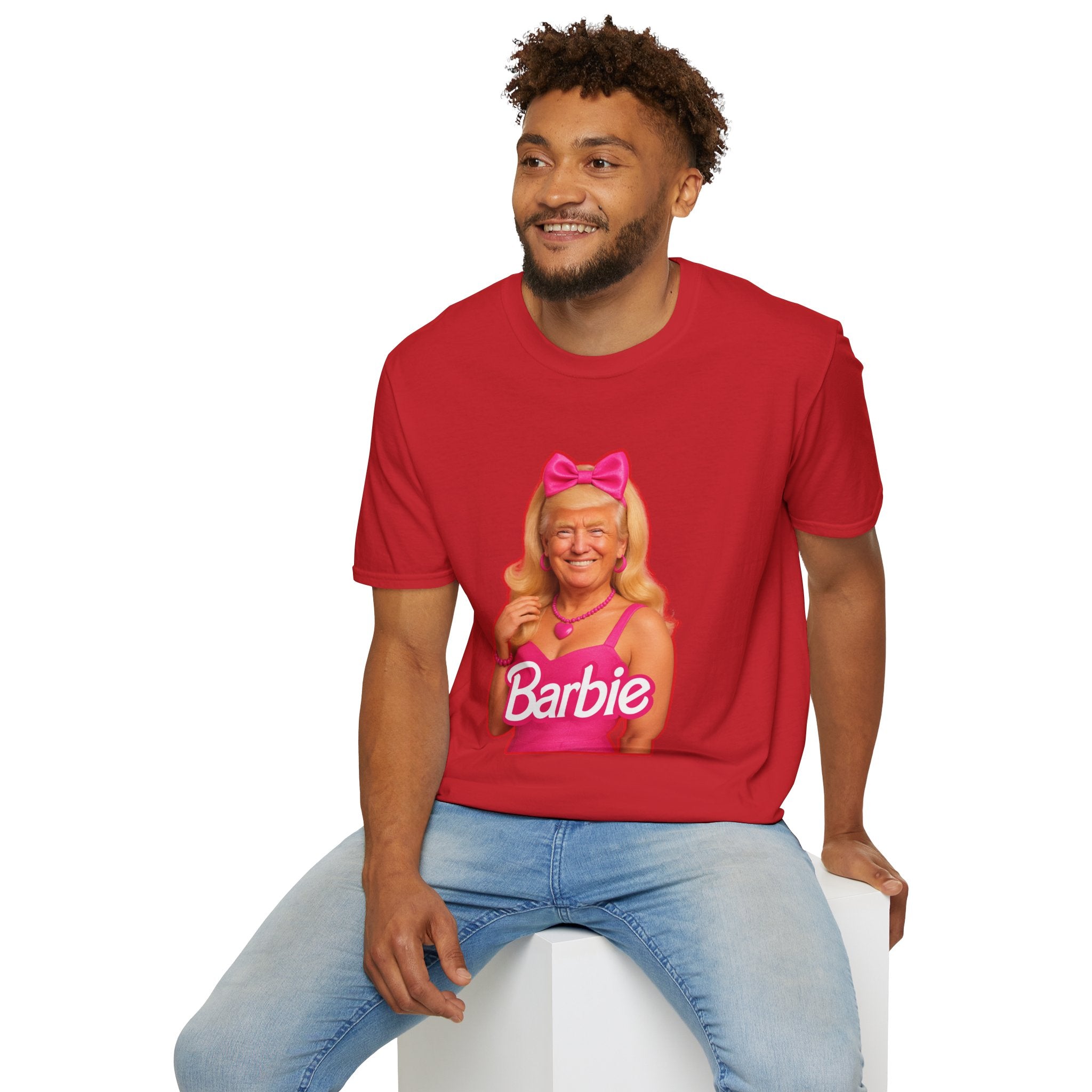 Funny Unique Donald Trump Barbie Unisex T-Shirt Best Gag Gift Cotton Print Soft