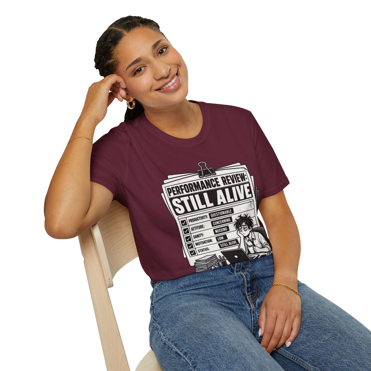 Funny Dark Humor Tshirt — Funny Office Tshirt Dark Humor Graphic Tee Unique Coworker Gift STILL ALIVE Shirt