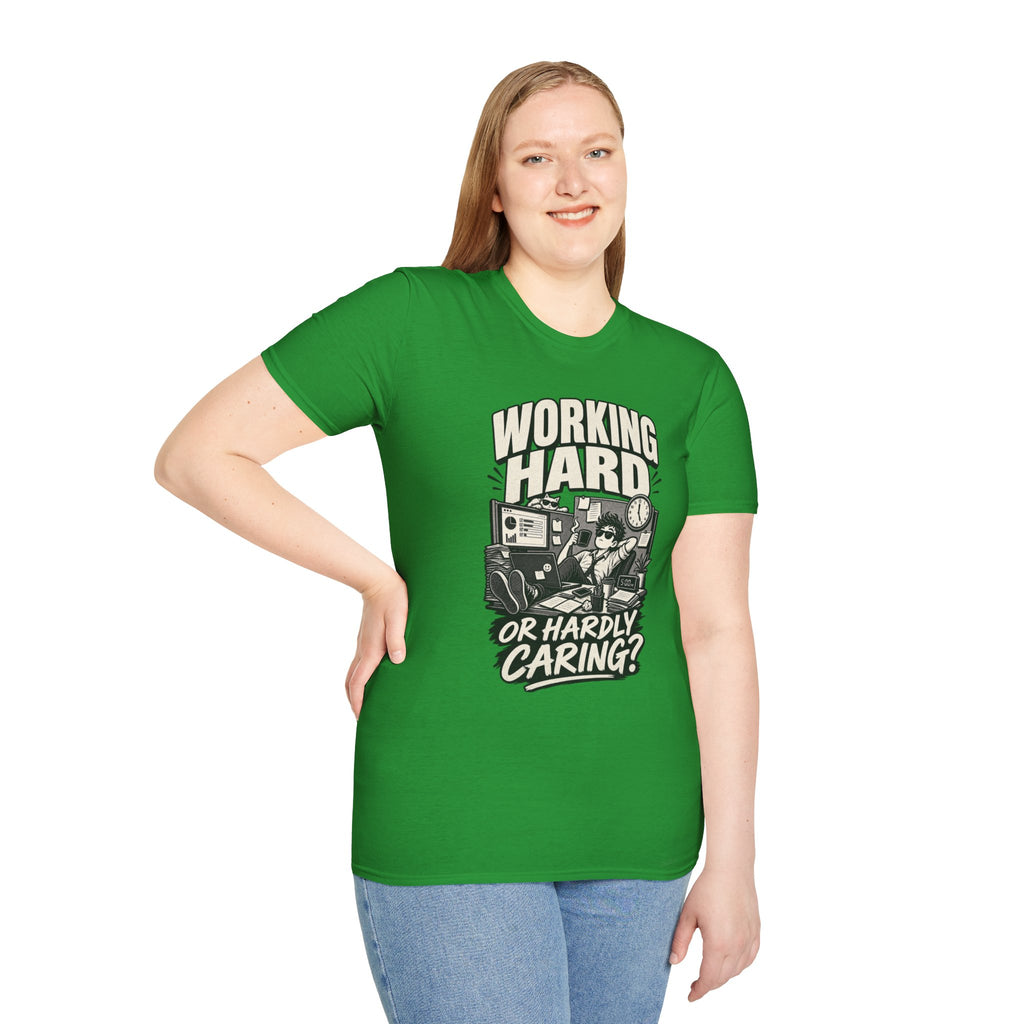 Funny Dark Humor Tshirt — Funny Office Tshirt Dark Humor Graphic Tee Unique Coworker Gift WORKING HARD Shirt