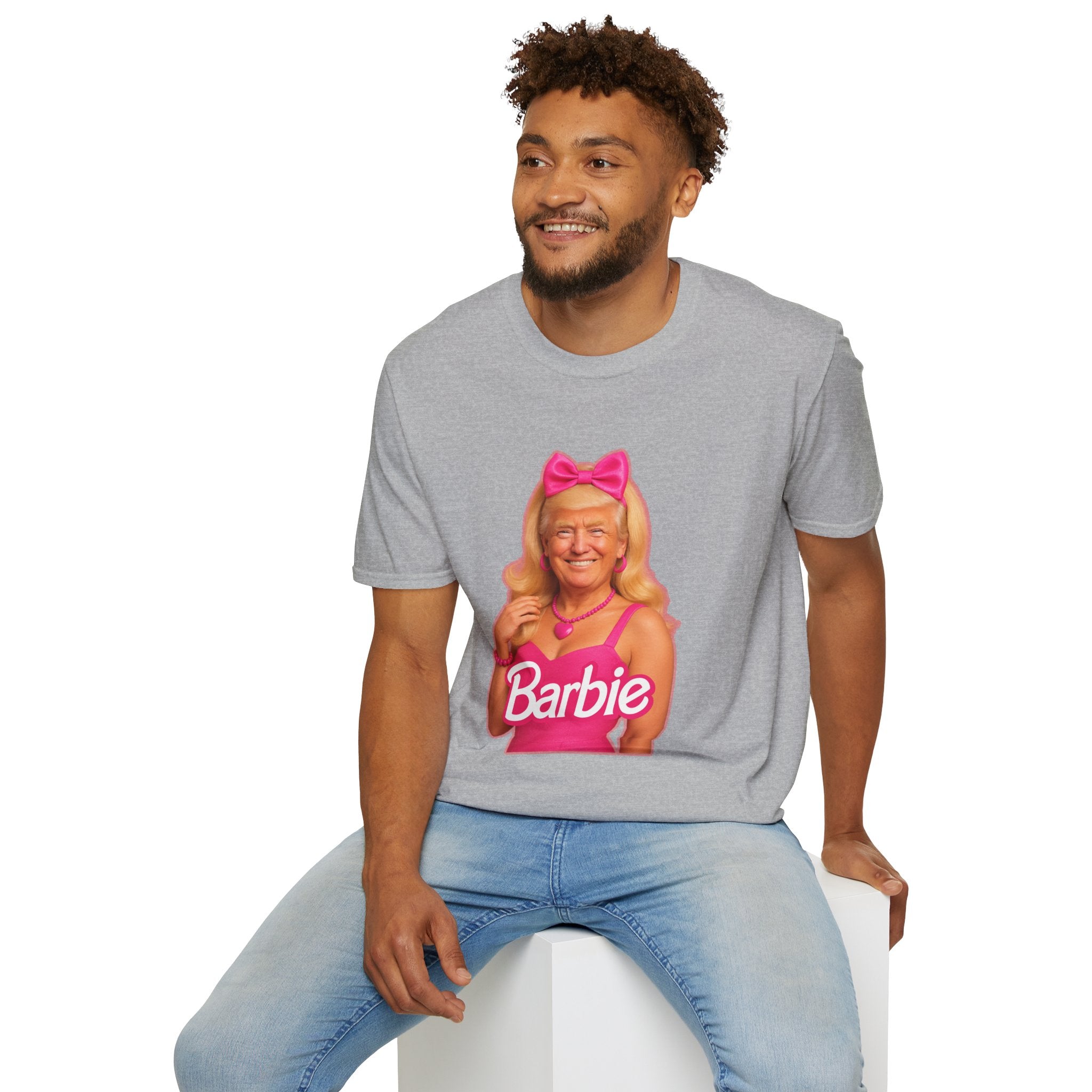Funny Unique Donald Trump Barbie Unisex T-Shirt Best Gag Gift Cotton Print Soft