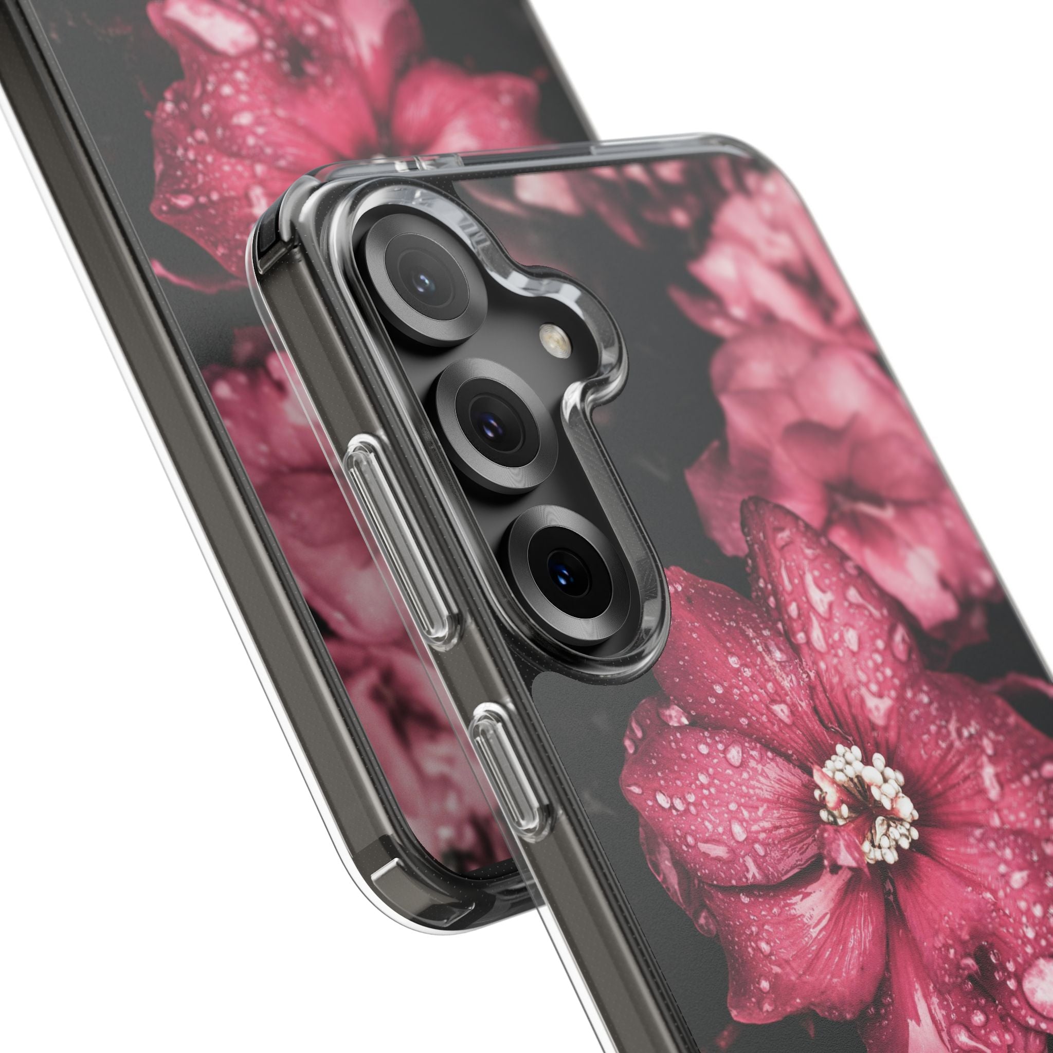 Pink Flowers Clear Cases iPhone Case Samsung Phone Case Unique Gift Cute Phone Cover Unique iPhone 17 Pro Max Phone Case