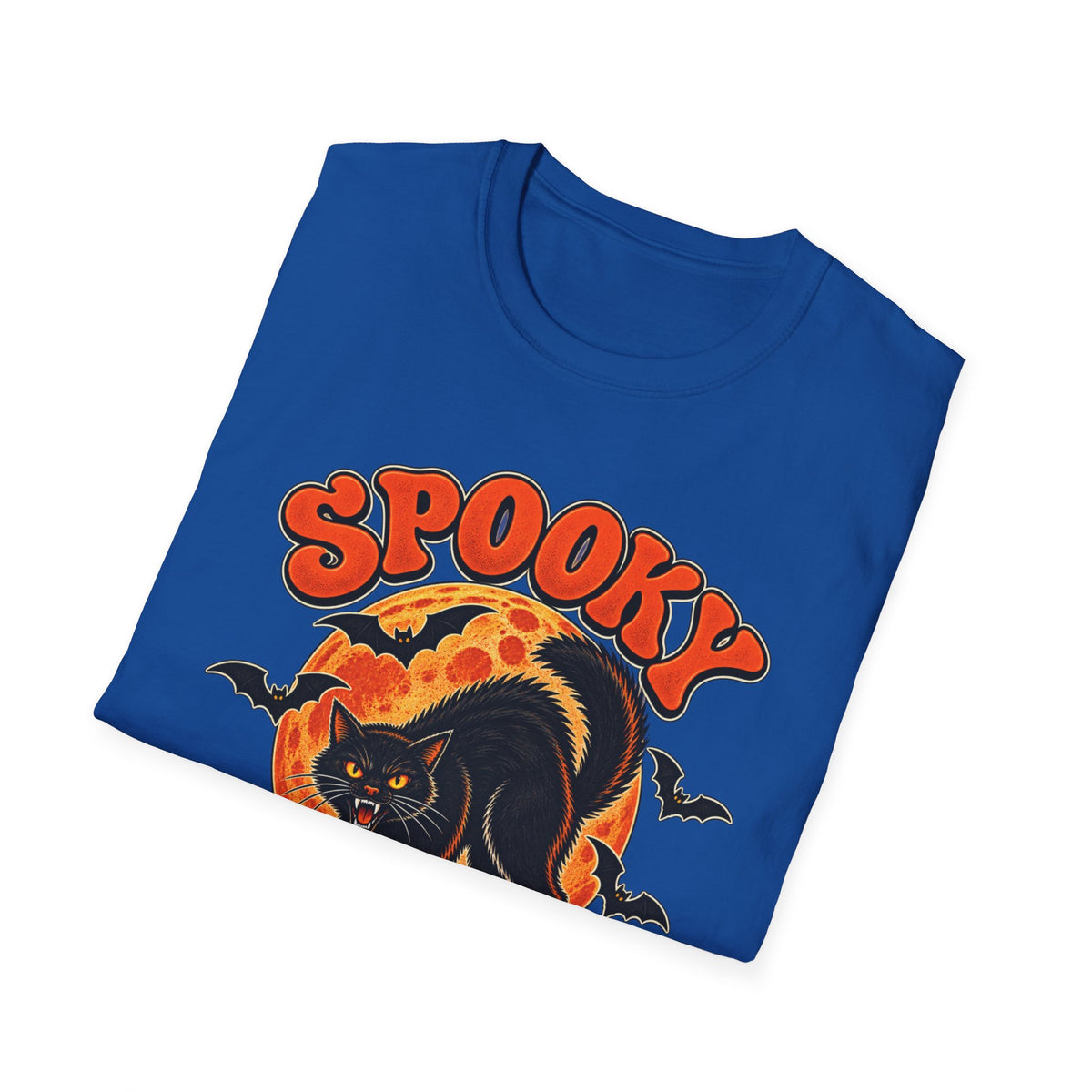 Retro Black Cat Halloween Shirt | Vintage Spooky Season Graphic Tee | Womens Halloween T-Shirt