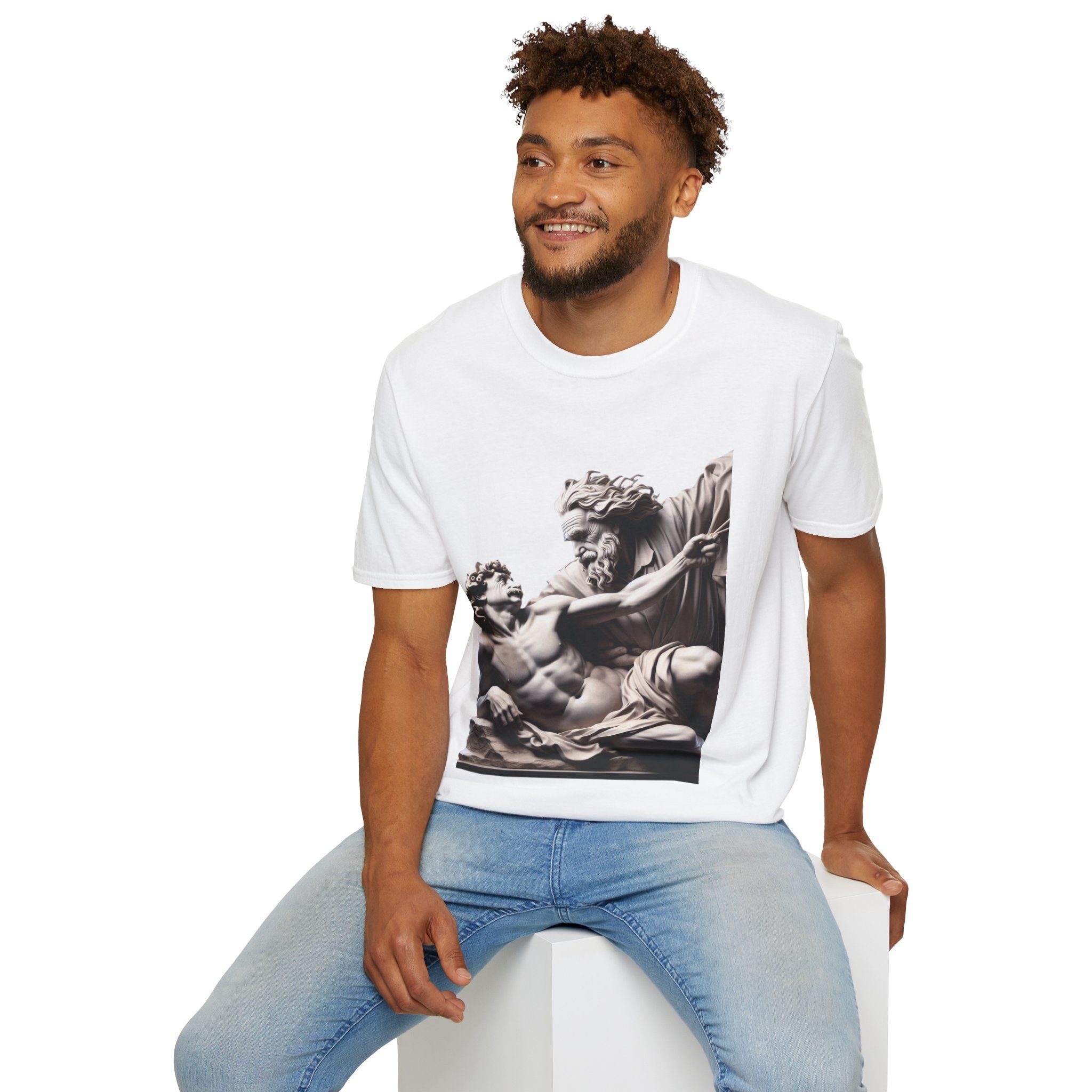 Funny Albert Einstein Unisex Softstyle T-Shirt Unique Gift Cotton T-shirt Art