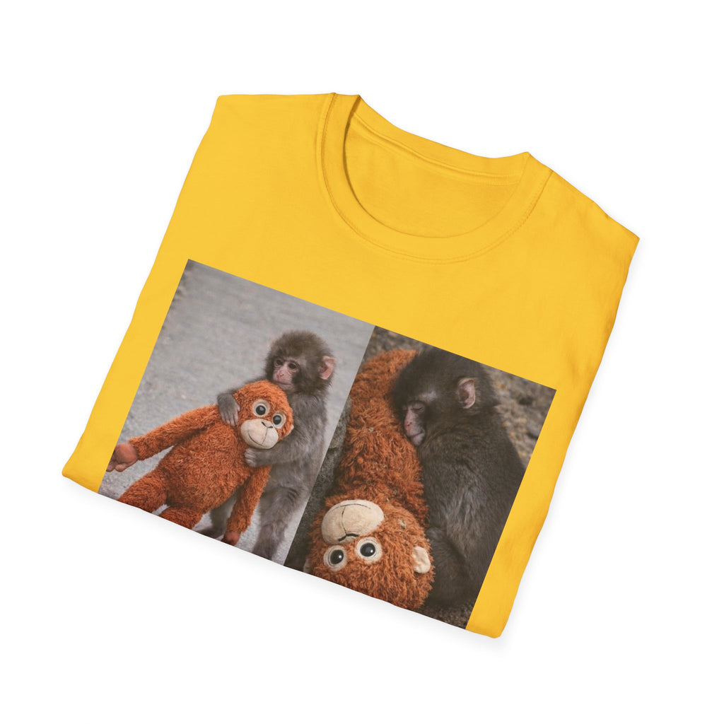 Funny Punch Monkey Viral Animal Tshirt Cute Trendy Unisex Softstyle T-Shirt Gift