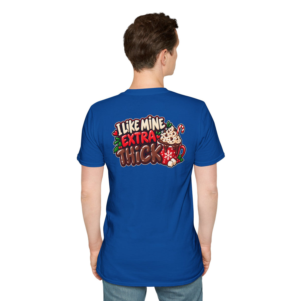Funny Christmas Pun Tee Cheeky Holiday Shirt Dark Humor Funny Shirt I LIKE MINE EXTRA THICK T-Shirt Unique Gift