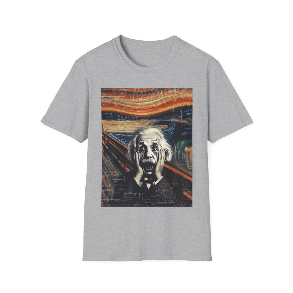 Funny Einstein Unisex Softstyle T-Shirt Edvard Munch Scream Cotton Gift Men Lady