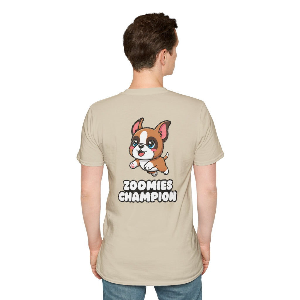 Cute Boxer Shirt Zoomies Champion Funny Dog Lover Unisex Softstyle Tee Gift