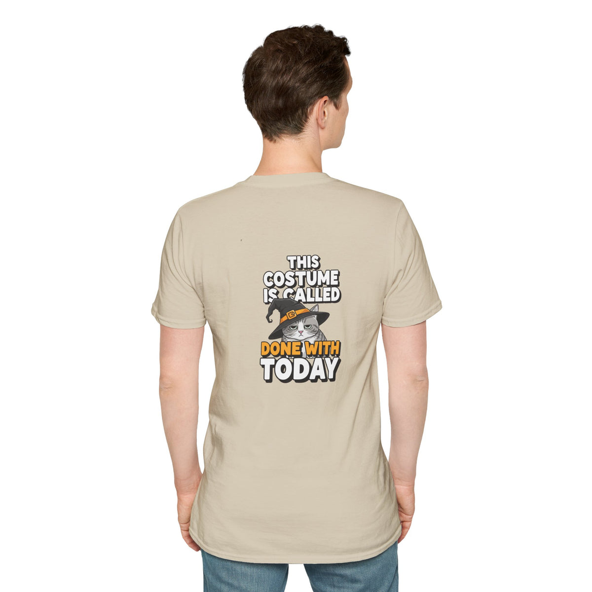 Dark Humor Halloween Shirt This Costume Is Called Done With Today Funny Cat Sarcastic Unisex Softstyle Tee Adult Halloween Gift