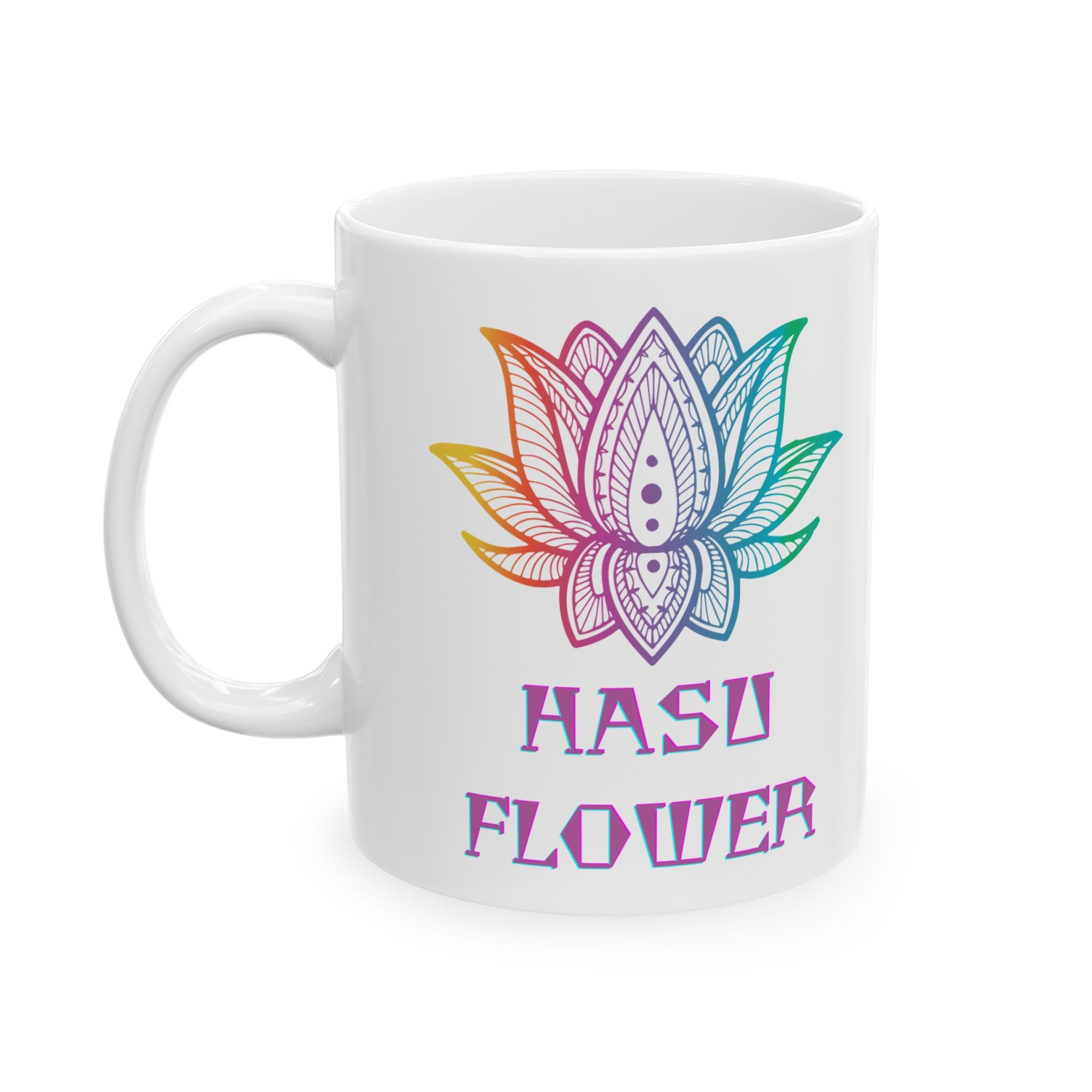 Hasu Japanese Art Mug Lotus Flower Japan Flower Travel Gift Cute Tea Coffee Cup Mug New 11oz