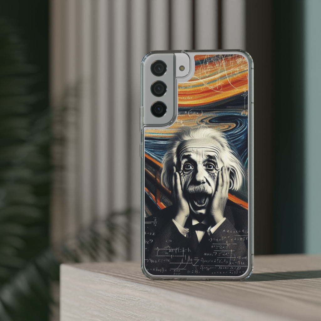 Funny Einstein Clear Phone Cases Edvard Munch Scream Unique iPhone Samsung Cases