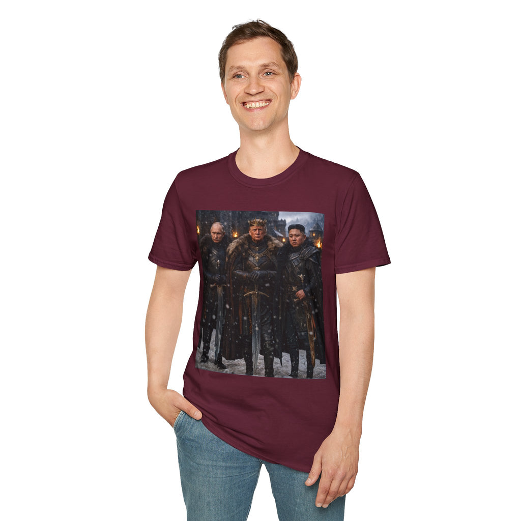 Funny Trump Putin Kim Jong Unique T-Shirt Artwork Throne Unisex Softstyle Tshirt