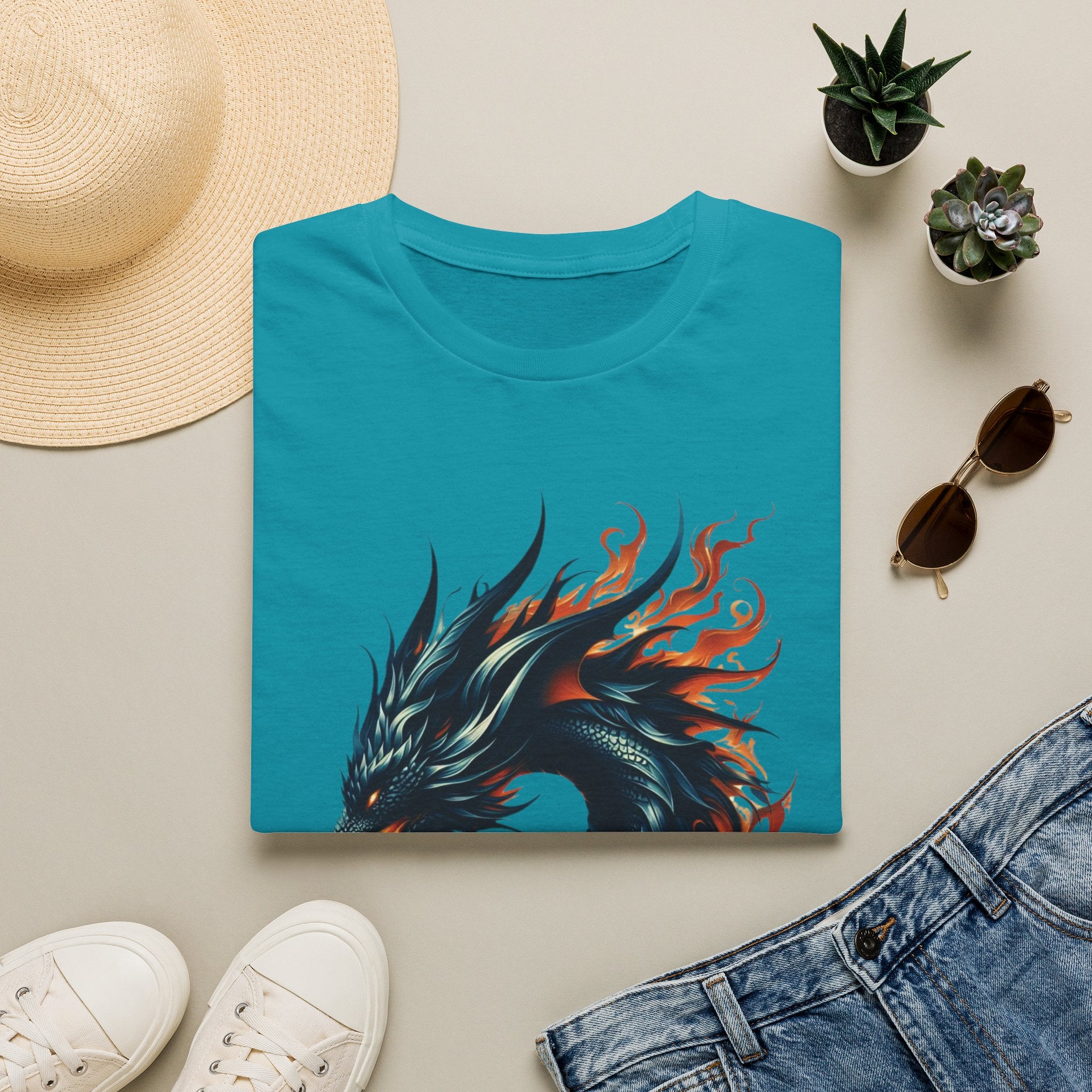 Dragon T-shirt Mens Graphic Tee Clothing Apparel Chinese Symbol Unisex Softstyle