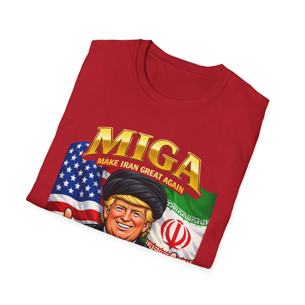 Funny Trump Iranian Flag Shirt Make Iran Great Again MIGA Softstyle T-Shirt Best