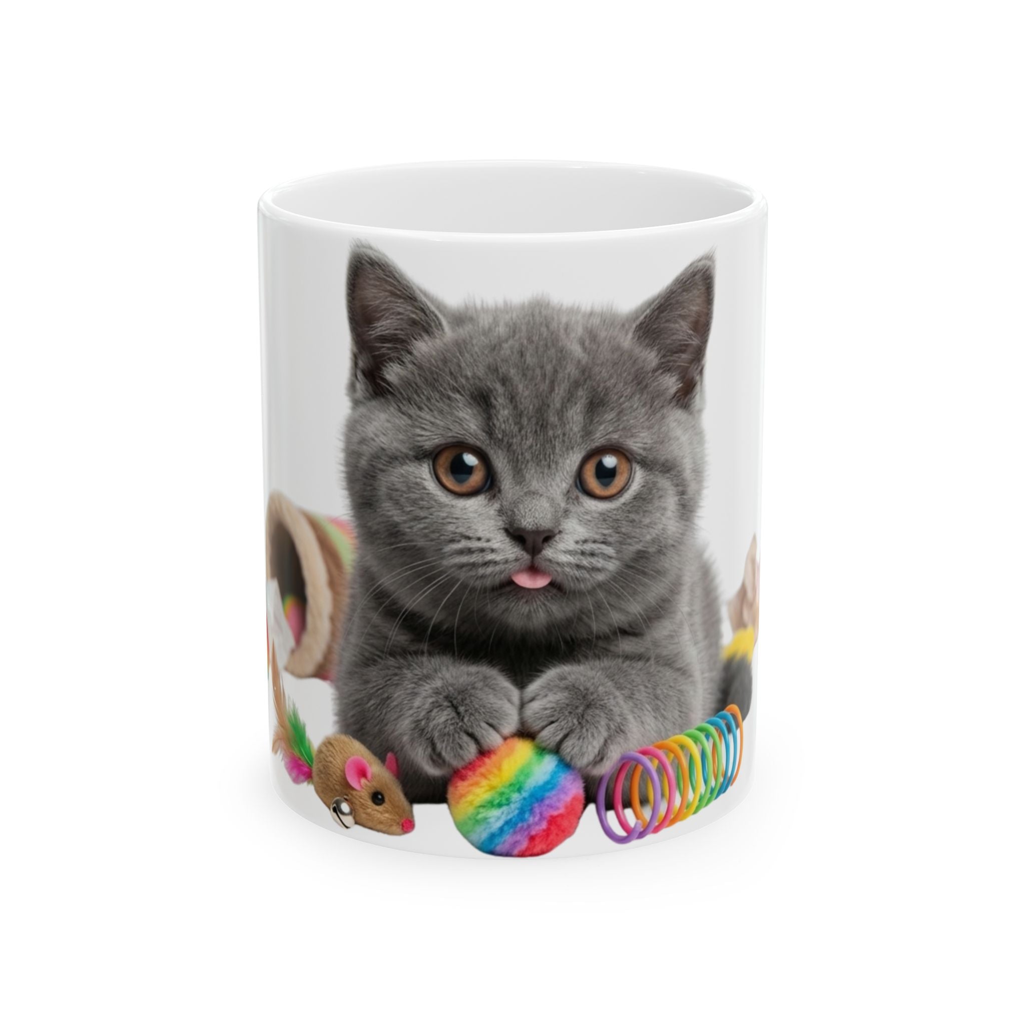 Funny British Shorthair Cat Mug Cute Detective Cat Coffee Cup Lover Gift Ceramic Mug 11oz 15oz Gift for Mom